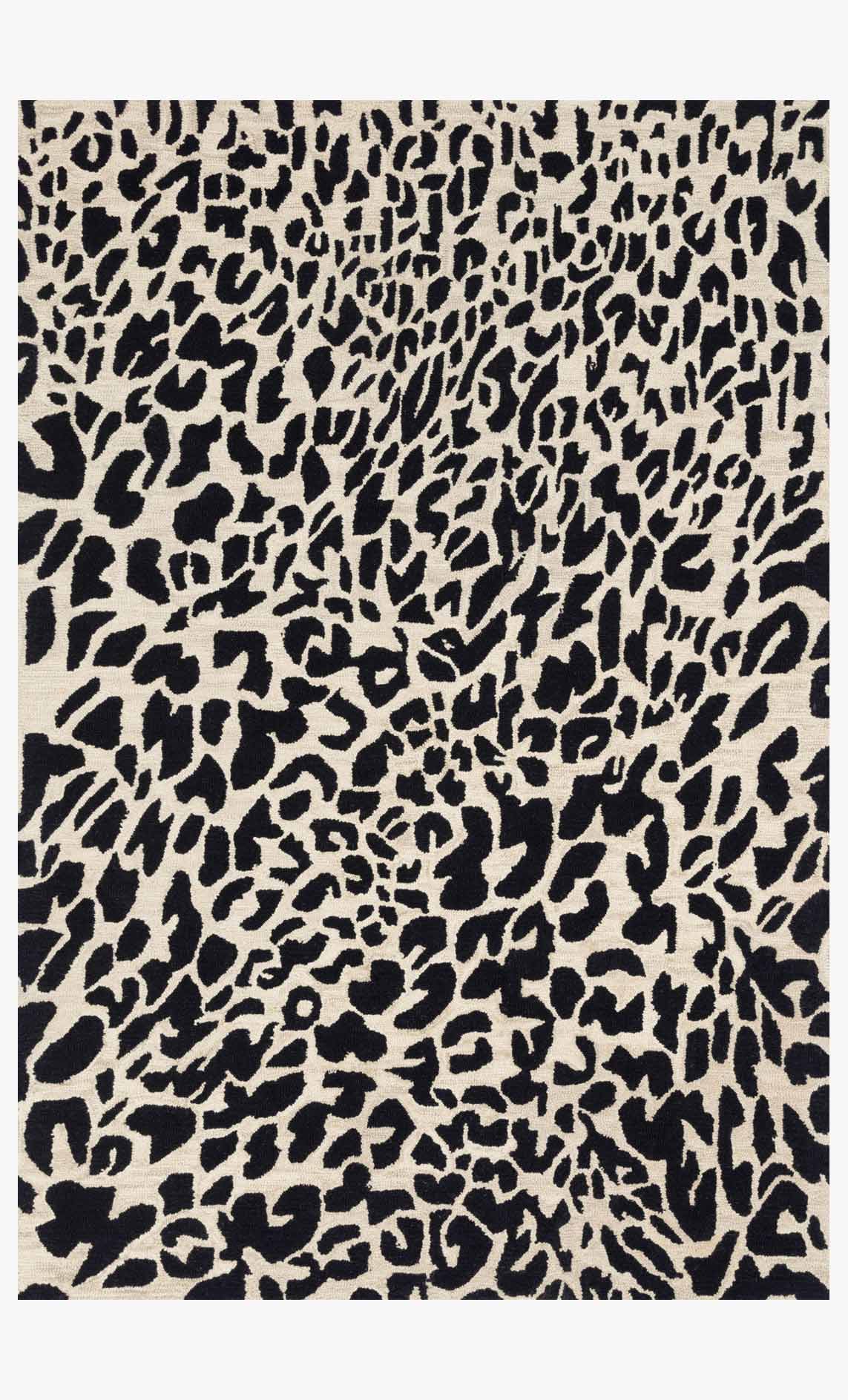 Loloi Masai Collection - Contemporary Hooked Rug in Black & Ivory (MAS-02)