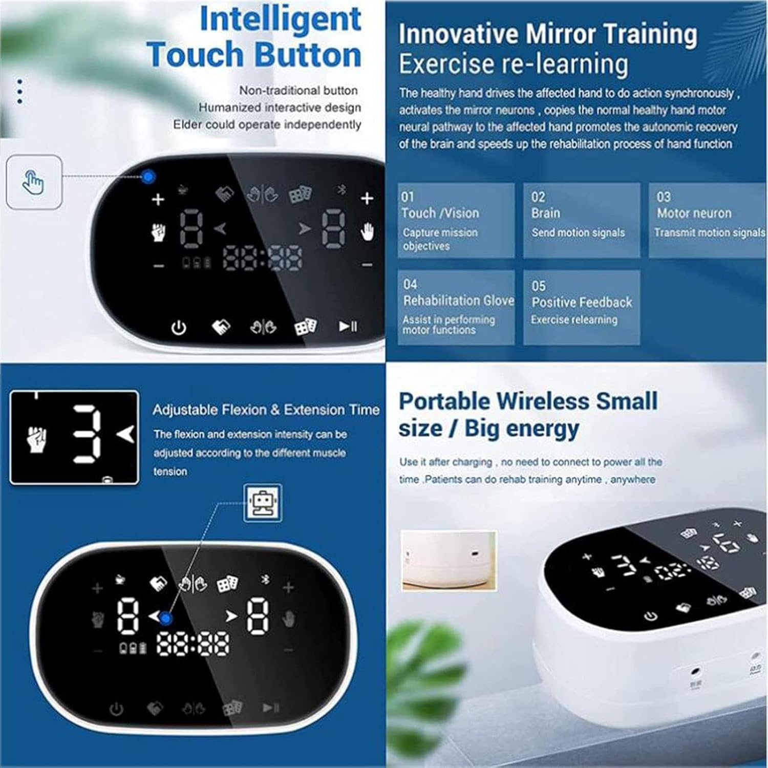 Finger Exerciser,Grip Strength Trainer,Kids Hand Rehabilitation Robot,Stroke Hemiplegia Rehabilitation Training Equipment,Finger Straightening Brace Guard Protector