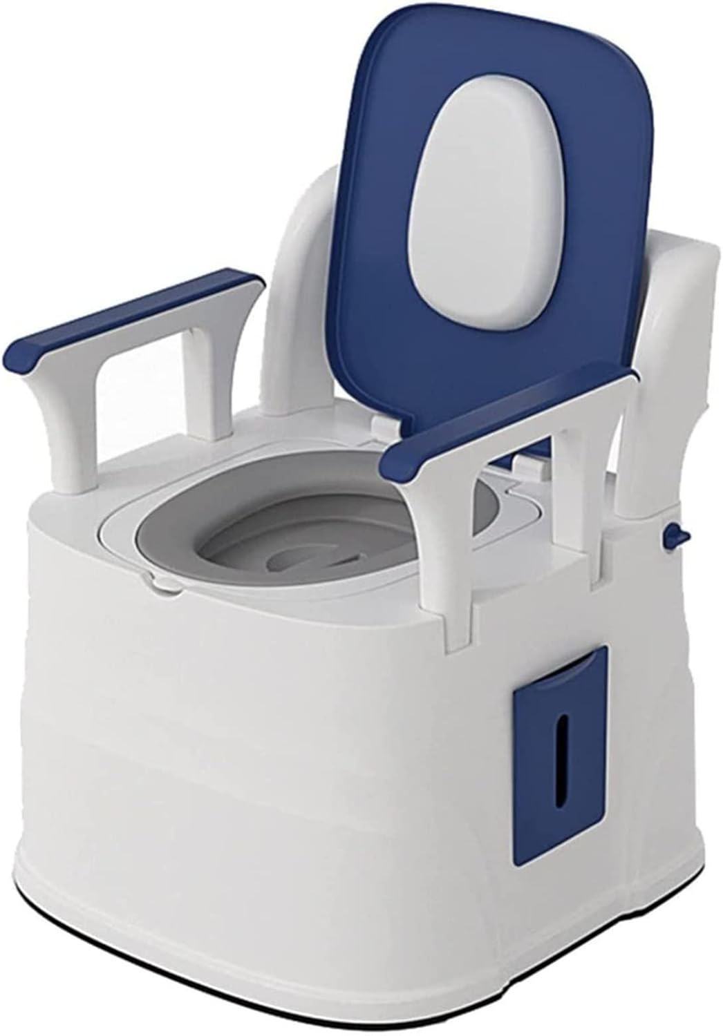 Bedside Commode with Padded Seat and Back, 3-in-1 Mobile Bedside Commode Chair Portable Toilets for Home Use Suitable for People with Disabilities The Elderly Others red