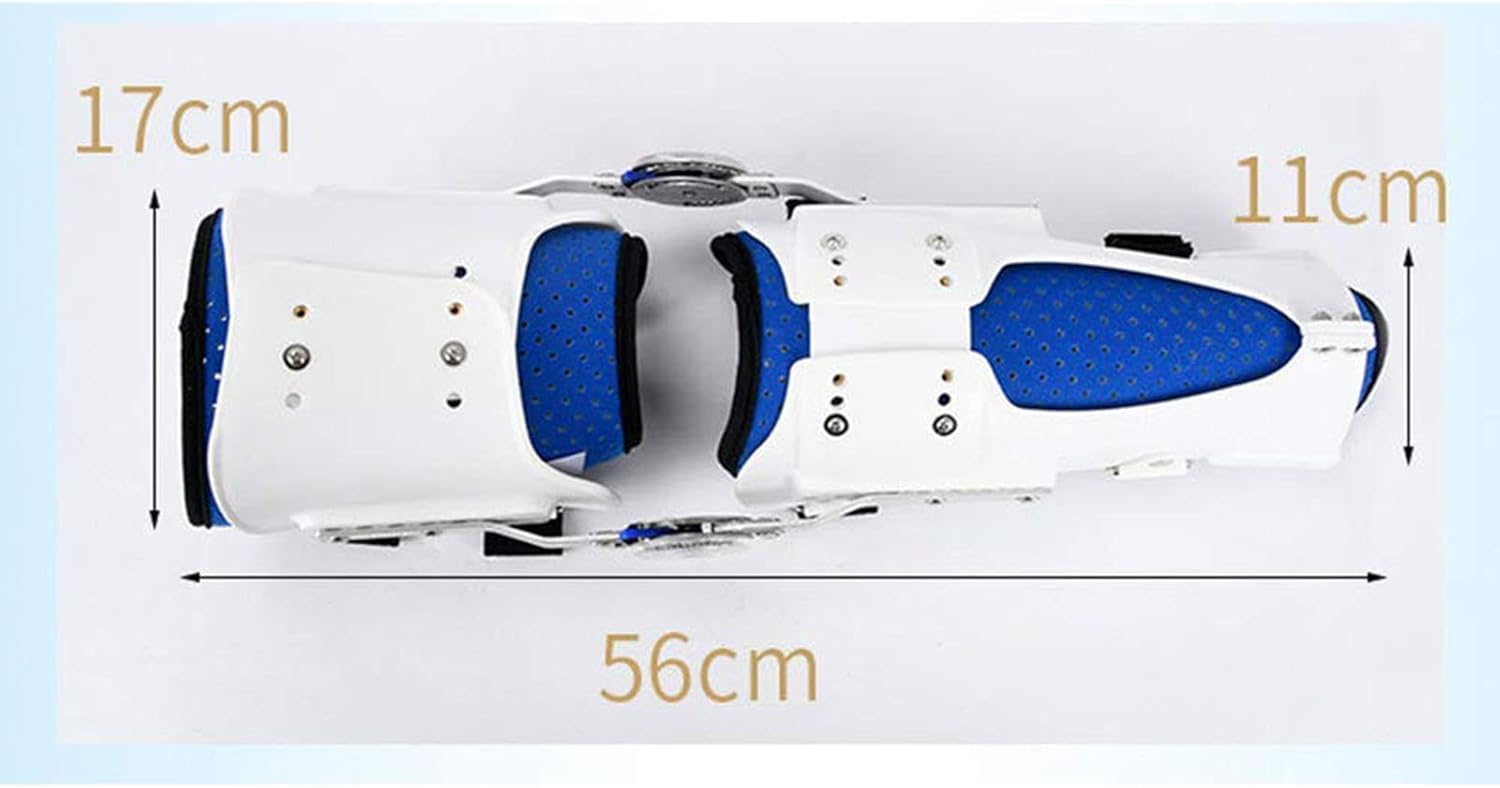 Knee Brace Immobilizer Brace Knee Ankle Foot Orthosis Hip Abduction Orthosis Adjustable Fixed Limb Orthosis Before and After Surgery Splint Post Op Immobiliser,White-(Right)