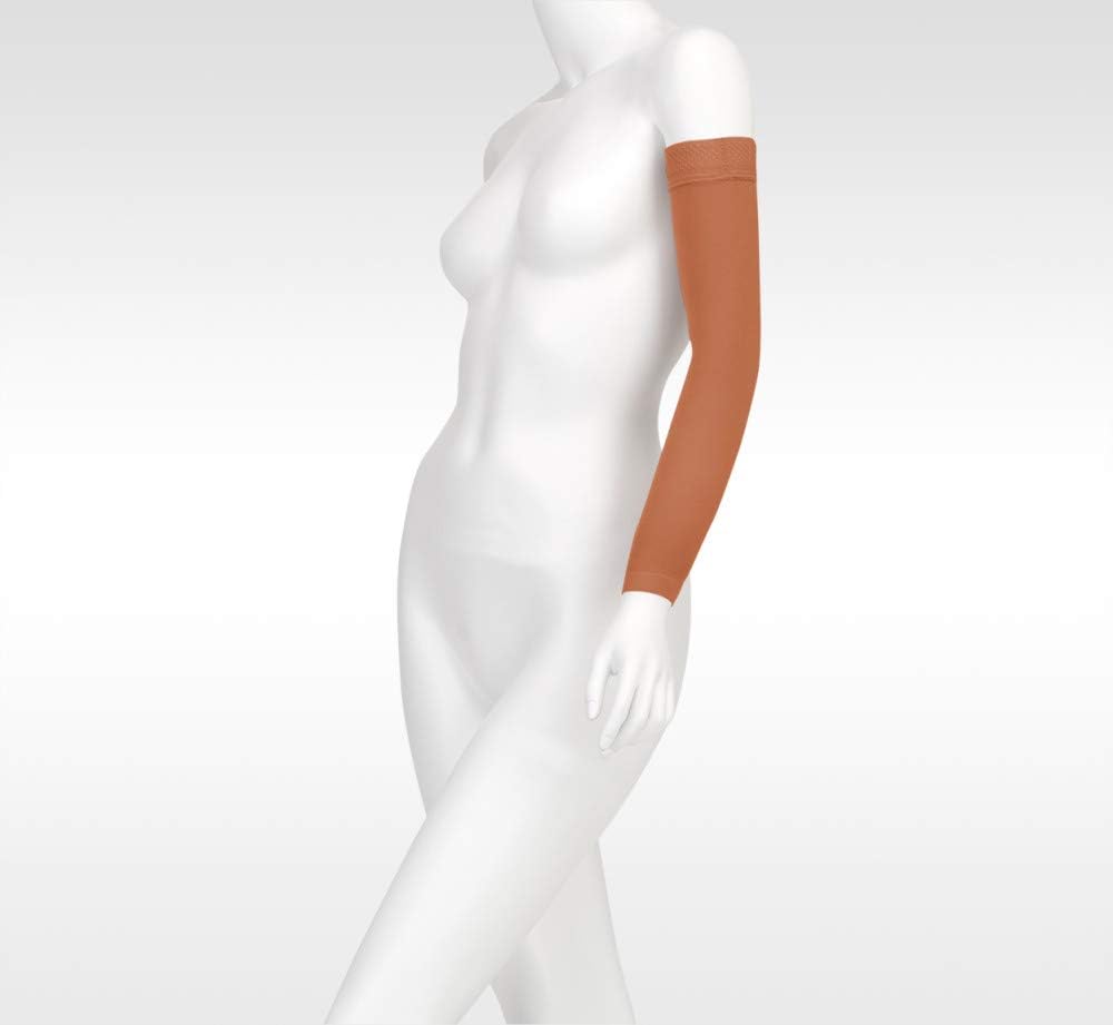 Juzo Soft 2000 15-20mmhg Standard Armsleeve with Silicone Top Band for Women, Cinnamon, 6 (VI) Regular