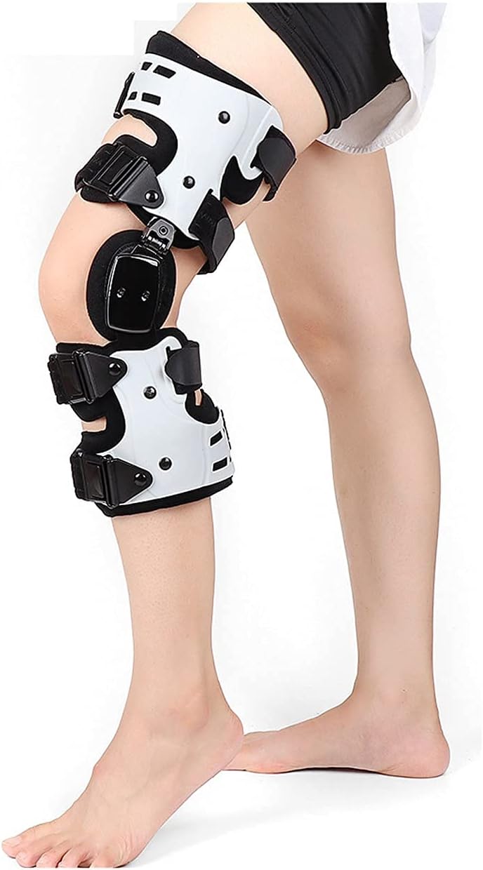 Adjustable Knee Brace Orthosis, Patella Brace Support Stabilizer Pad Orthosis Splint Wrap Orthopedic Guard Protector for Leg Or Knee Injury