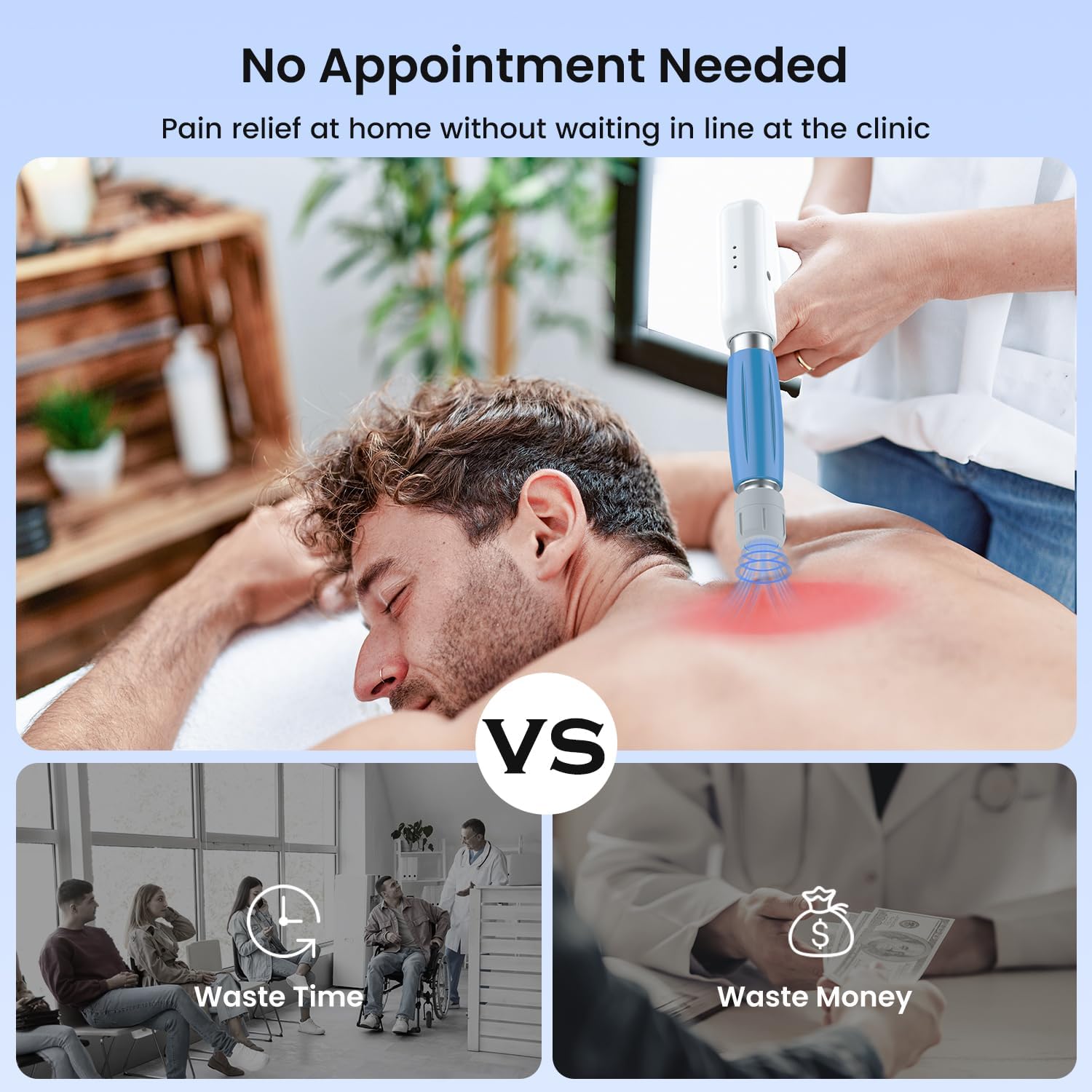 Shockwave Therapy Machine Professional ESWT,Efficient Pain Relief for Joint and Muscle,Shockwave Therapy for Back and Shoulder,Effective for Golfer's Elbow,Rotator Cuff Pain