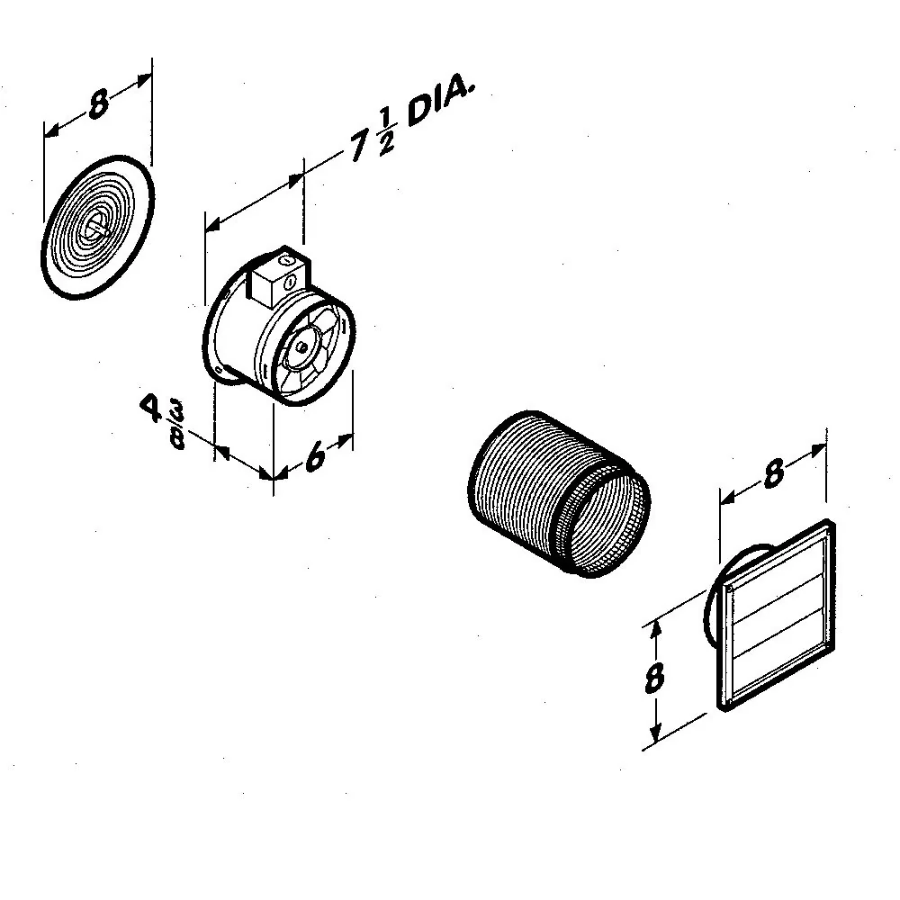 Broan 512M 70 CFM Through-the-Wall Ventilation Fan