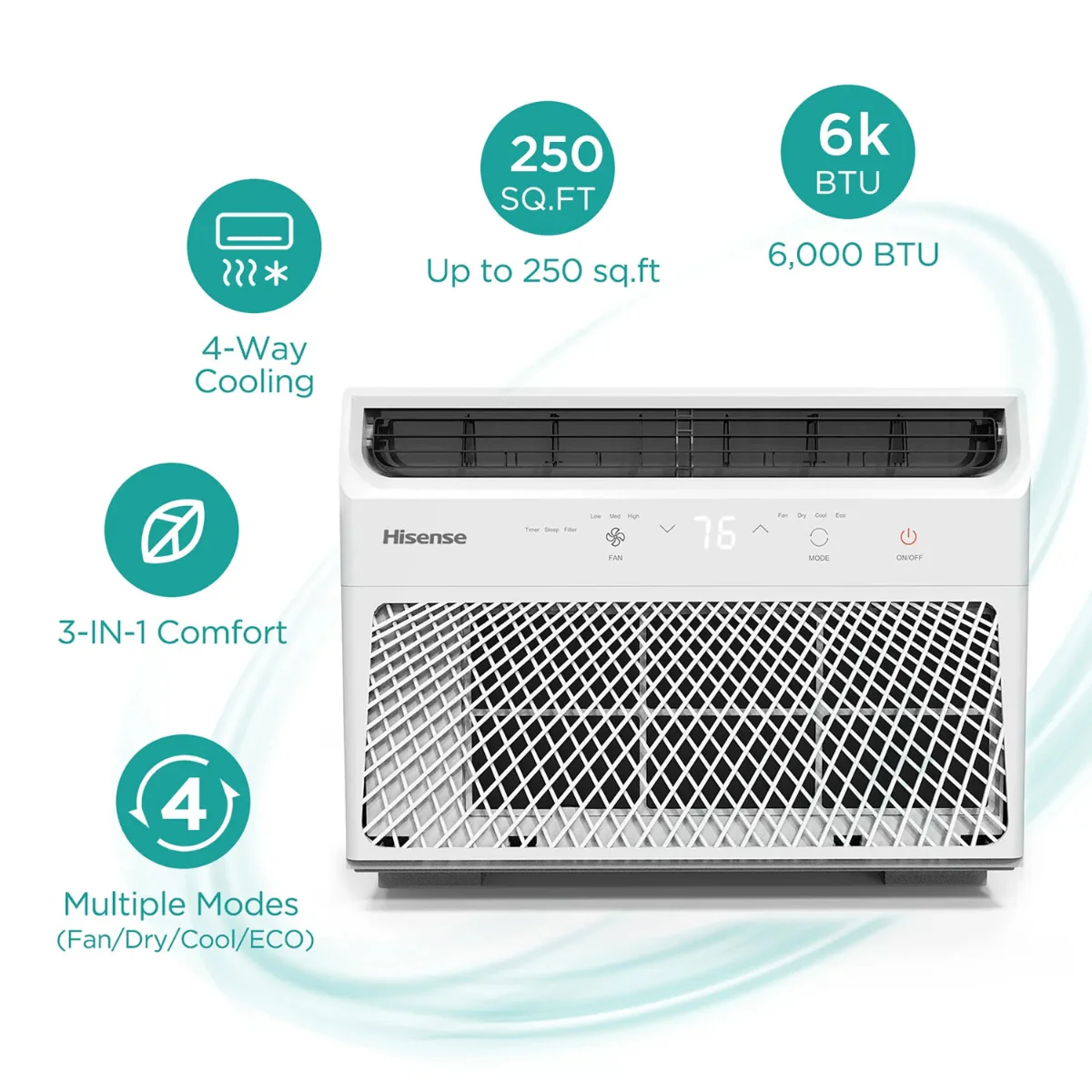 Hisense 6,000 BTU Window Air Conditioner w/ Electronic Controls