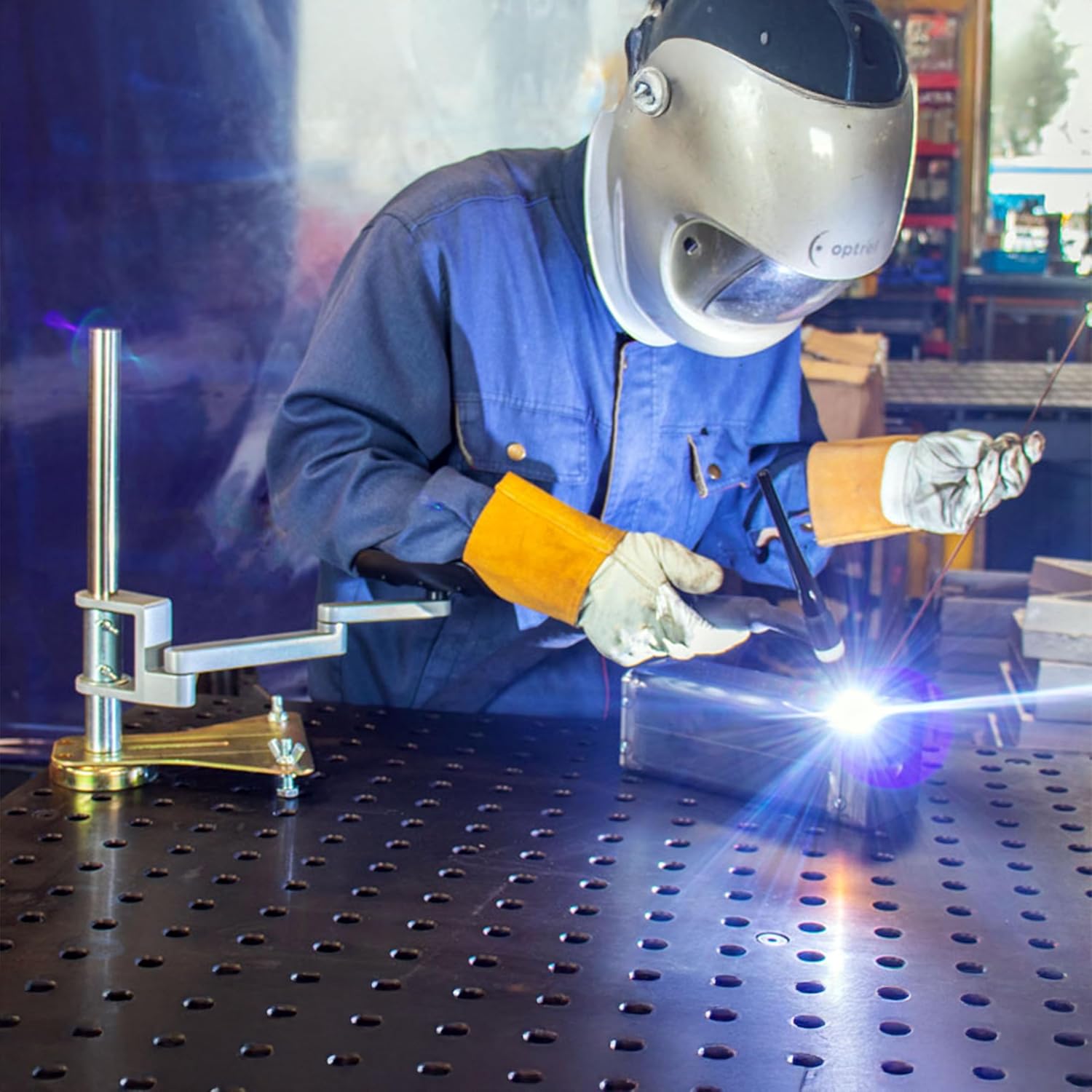 Strong Hand Tools Fully Articulated Arm Rest, Fully Adjustable, Welding/Fabrication, ARA18, Strong Hand Tools