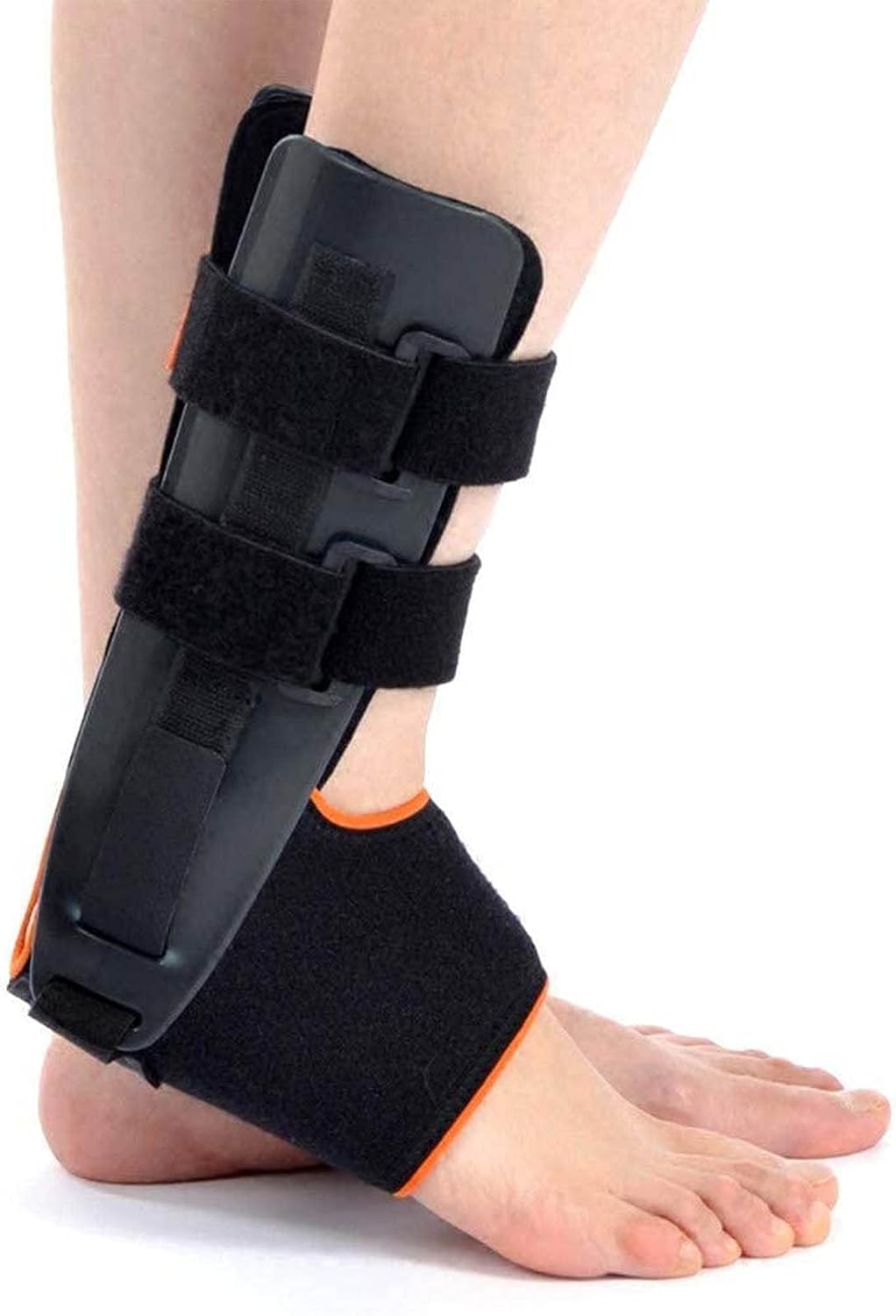 Ankle Stabilizer Brace Stabilizing Stirrup Splint for Sprains Tendonitis Post-op Cast Ankle Support Brace for Ankle Sprains Reversible Left Right Foots Support Injury Protection,Black