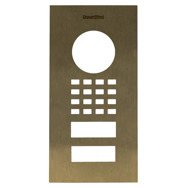 DoorBird Front Panel for D1101V Flush-Mount in Real Burnished Brass