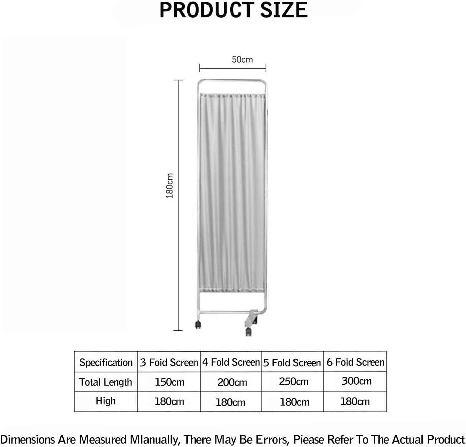 5-Panel Folding Medical Privacy Screens - Lightweight & Portable Partition for Clinics, Hospitals, Nursing Homes - Effective Patient Privacy Solution (Color-1)