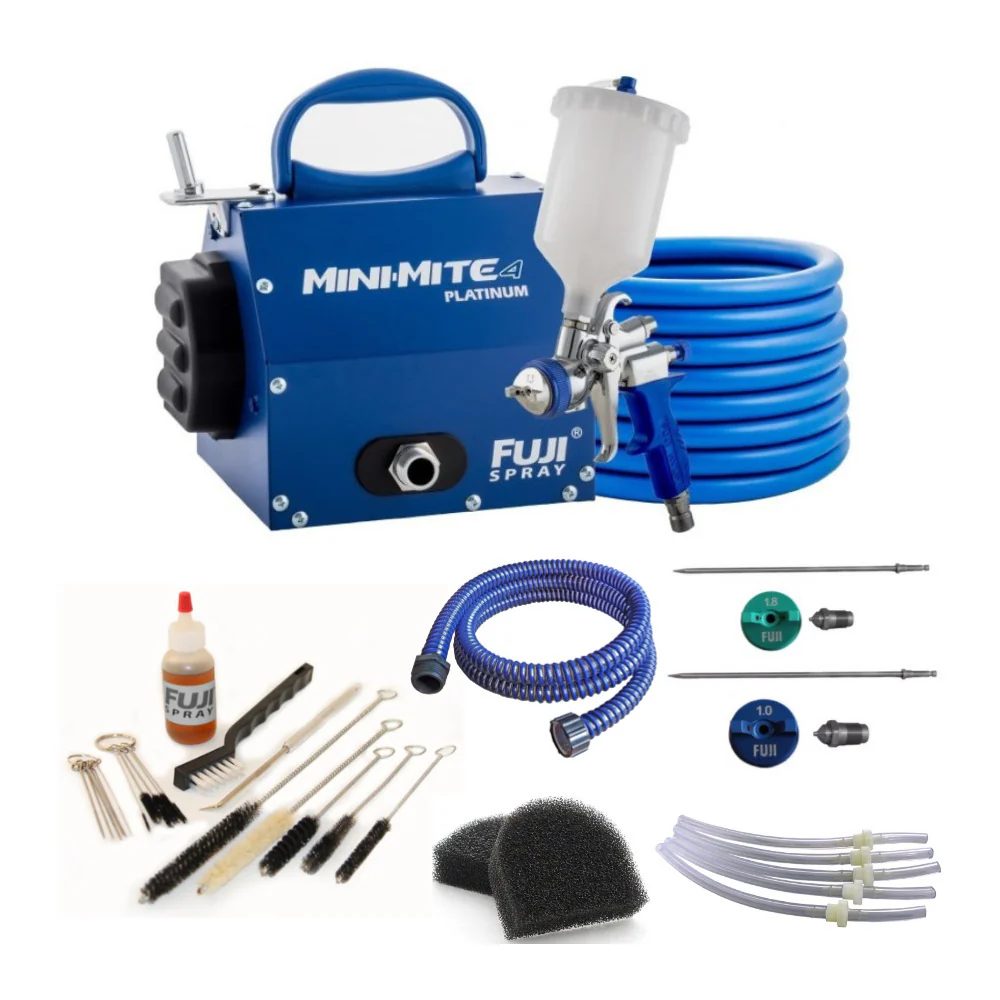 Fuji Spray Mini-Mite 4 Platinum T75G HVLP Spray System with Accessory Bundle