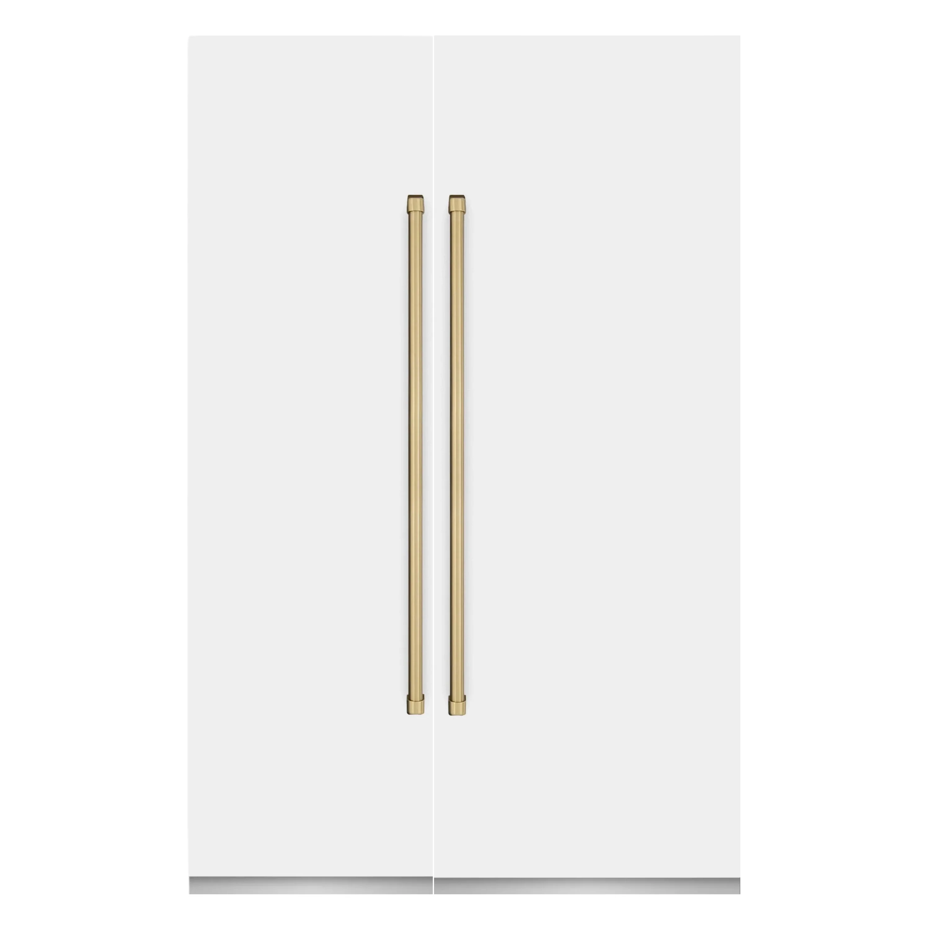 ZLINE 54-Inch Column 16.7 Cu. Ft. Refrigerator and 12.4 Cu. Ft. Freezer in White Matte with Bronze Accent
