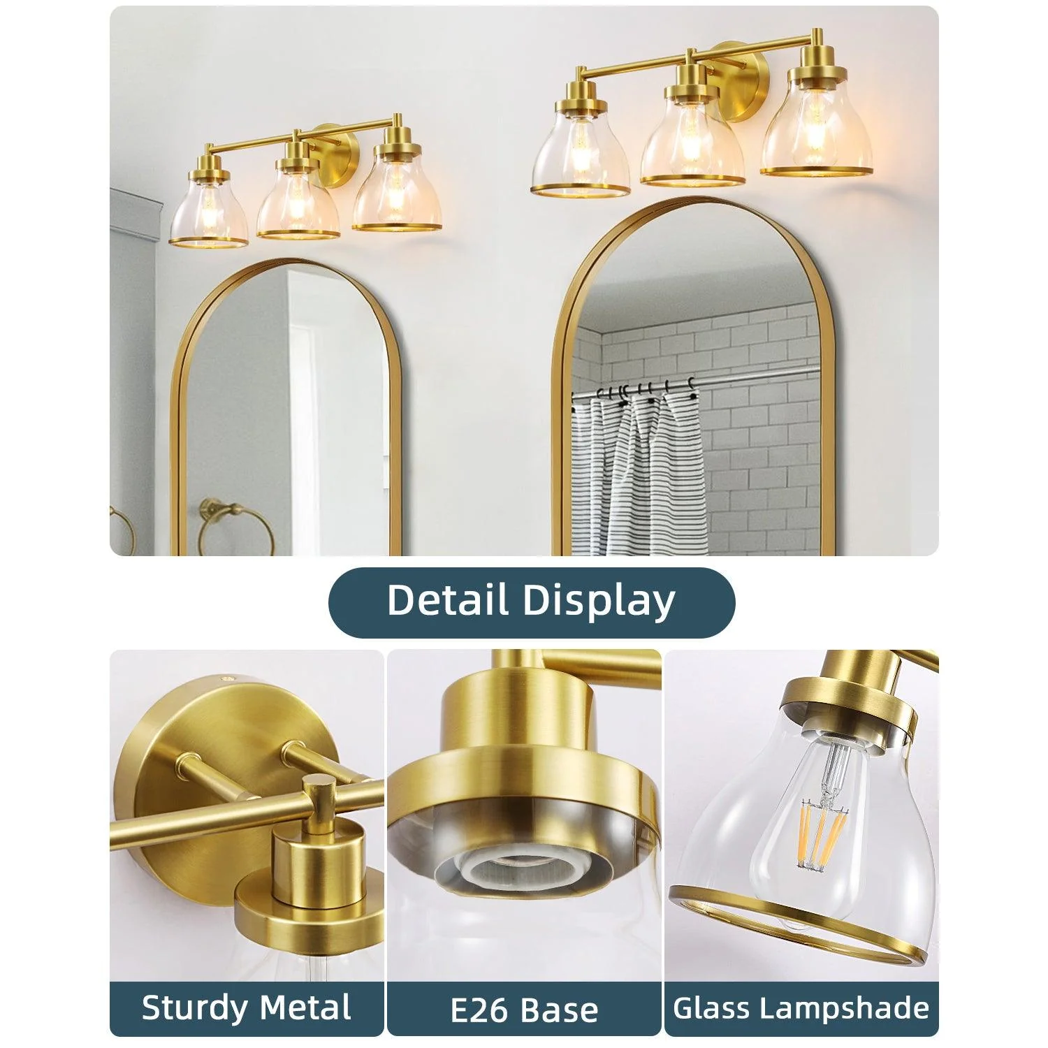 Parrot Uncle Hermosa Modern 3-Light Bathroom Vanity Light