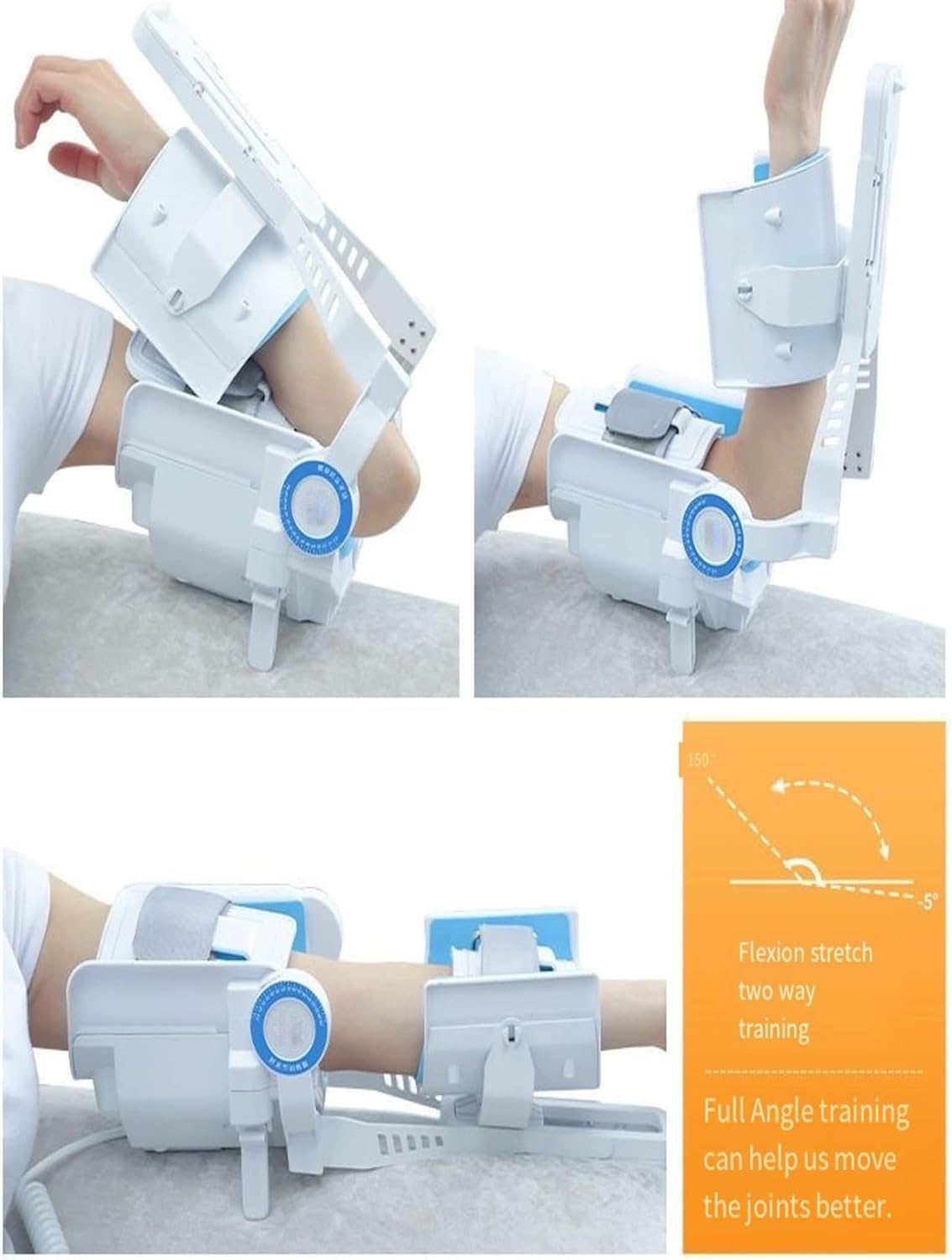Elbow Joint Rehabilitation Device,Elbow Brace Arm Exerciser, 3-Speed Adjustable, 2 Modes, -5°~150° Full-Angle Exercise, for Stroke, Hemiplegia, arm Stiffness, Weakness