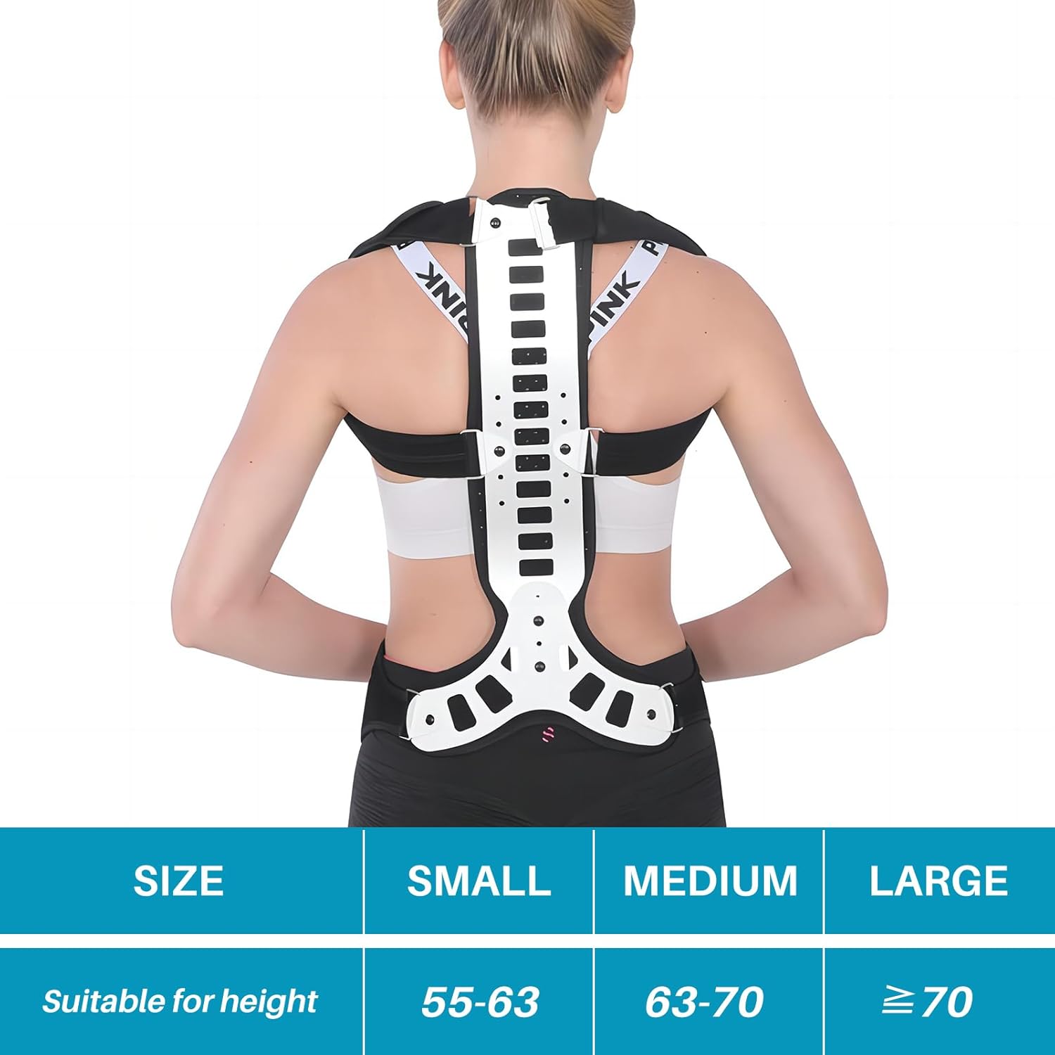 Posture Corrector Back Support for Hunched Back, Kyphosis and Vertebral Compression Fracture Men and Women (Medium)