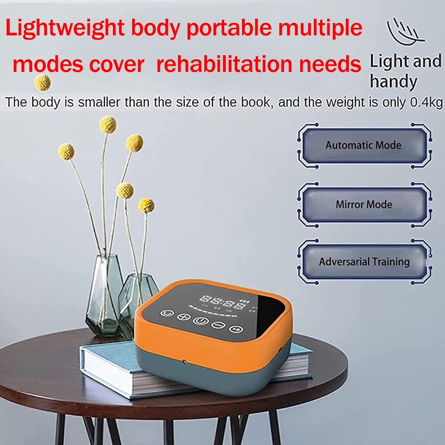 Finger Rehabilitation Training Robot Gloves, Stroke Hand Splint Electric Finger Orthosis, Hemiplegia Finger Exercises Pneumatic Mirror Rehabilitation Auxiliary Gloves(Size:Right-L)