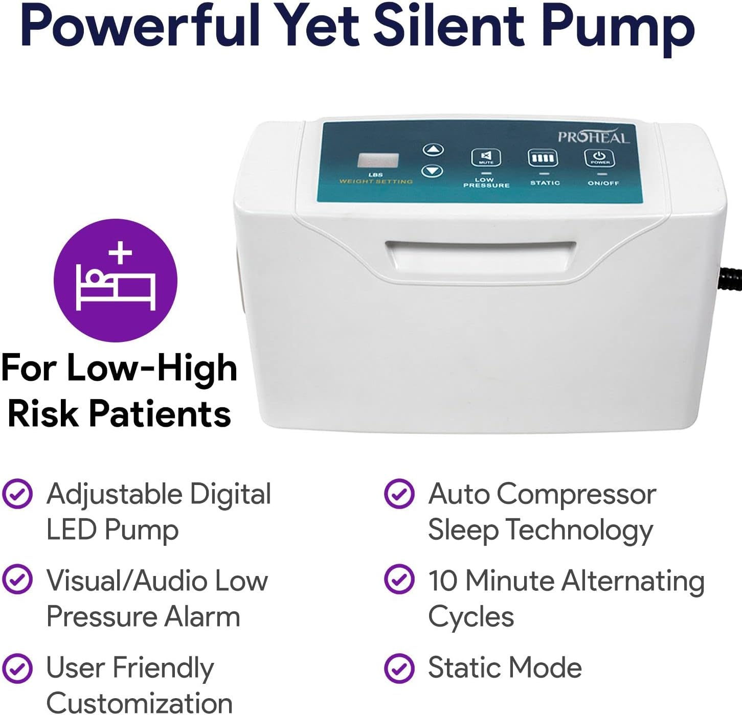 ProHeal Low Air Loss Alternating Pressure Mattress - 36” x 84” x 8