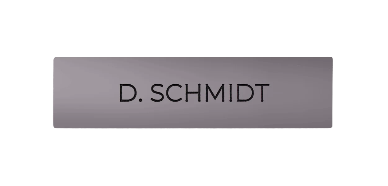 DoorBird Nameplate for One Call Button D21X  in Pastel Violet, RAL 4009 - Individual Engraving