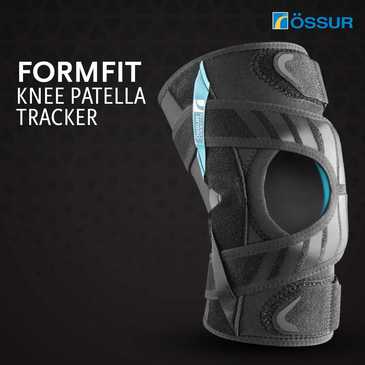 Ossur Formfit Tracker Knee Brace - Patella Stabilizer for Running & Training | Powerlock Straps & CustomFit Hinges for Secure Lateral Support | For Kneecap Tracking or Dislocation (Large, Right)