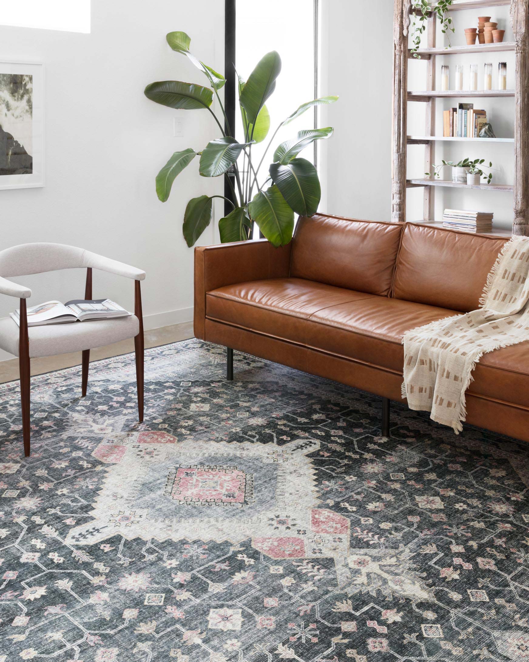 Loloi II Skye Collection - Traditional Power Loomed Rug in Charcoal (SKY-02)