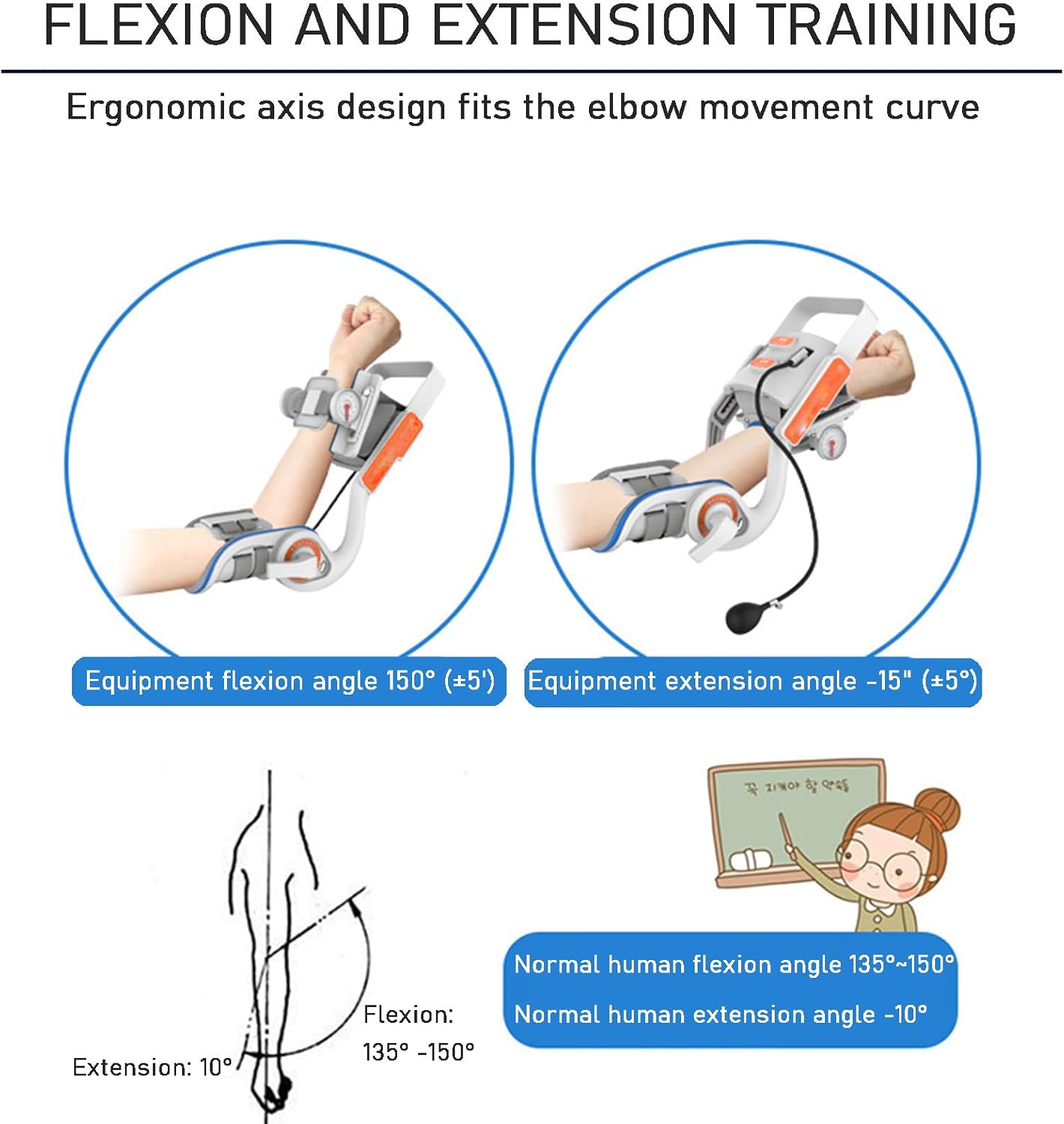 Joint Elbow Brace Arm Trainer | Elbow Rehabilitation Training Device | Flexion and Extension Training | Hemiplegia Arm Rehabilitation
