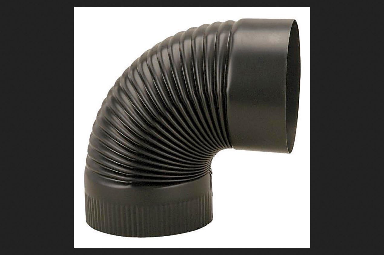 Imperial Manufacturing 6 in. Dia. x 6 in. Dia. Adjustable 90 deg. Steel Stove Pipe Elbow