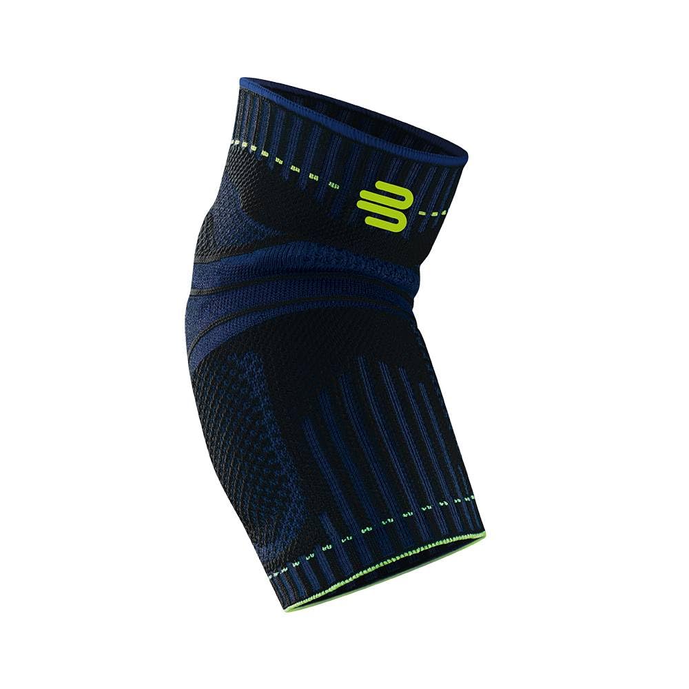 Bauerfeind Sports Elbow Support - Elbow Brace for Pain Relief and Support - Pads for Enhanced Comfort - Targeted Compression - Lightweight & Durable - Black/Navy, Large