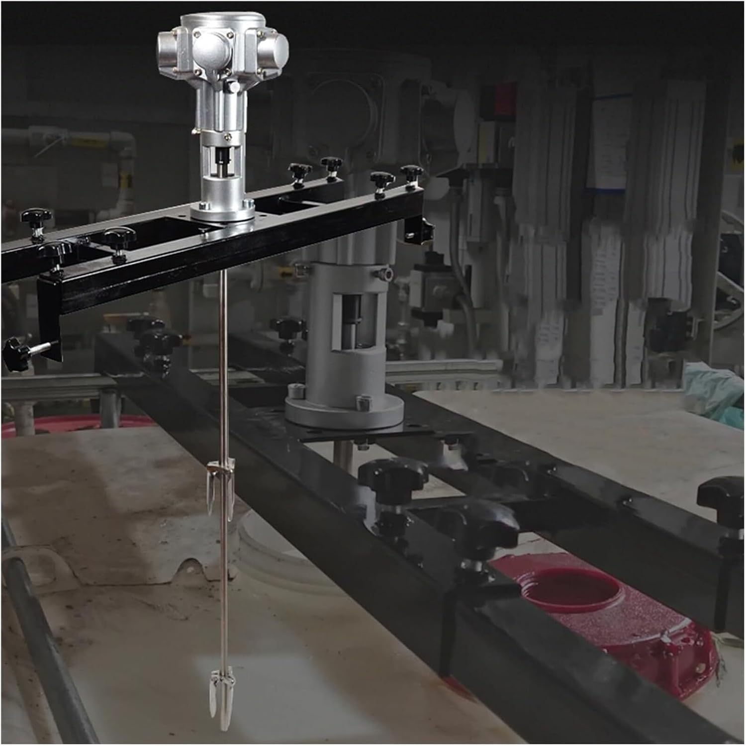 Air Agitator, 1000L Tank Mixer Machine No~Load RPM: 2500RPM 1800RPM 1000RPM, Pneumatic Bracket Paint Mixer, Paint Stirring Machine(3 Cylinder)