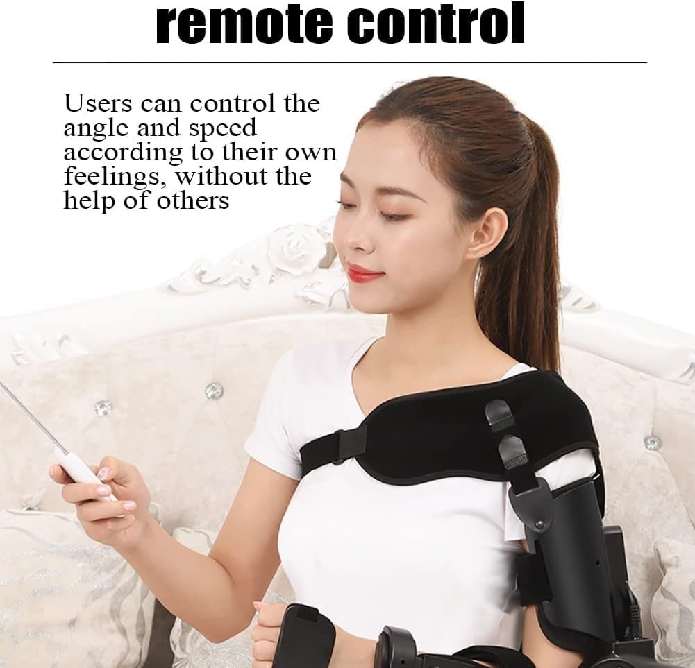 Arm Flexion And Extension Exerciser Elbow Joint Stretching Trainer Elbow Joint Orthotics Protector Brace With 2 Modes And 2 Speed Adjustable 3-speed Adjustable Arm Rest Length (Color : Left Arm)