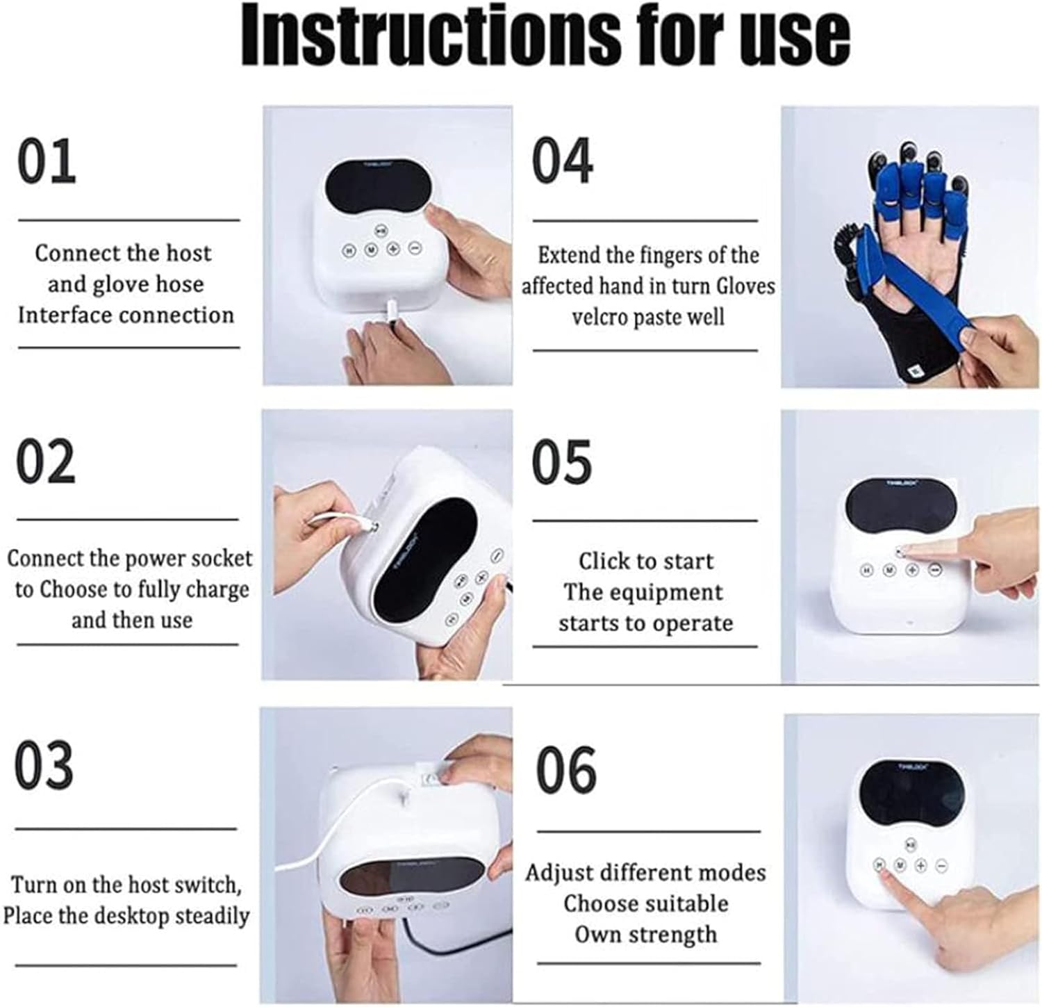 GaRcan Rehabilitation Robot Gloves,Hemiplegia Finger Trainer Stroke Hand Splint Assistive Training Equipment,Suitable for Office, Outdoor,Home,Relieve Hand Fatigue,Stiffness (Right L)