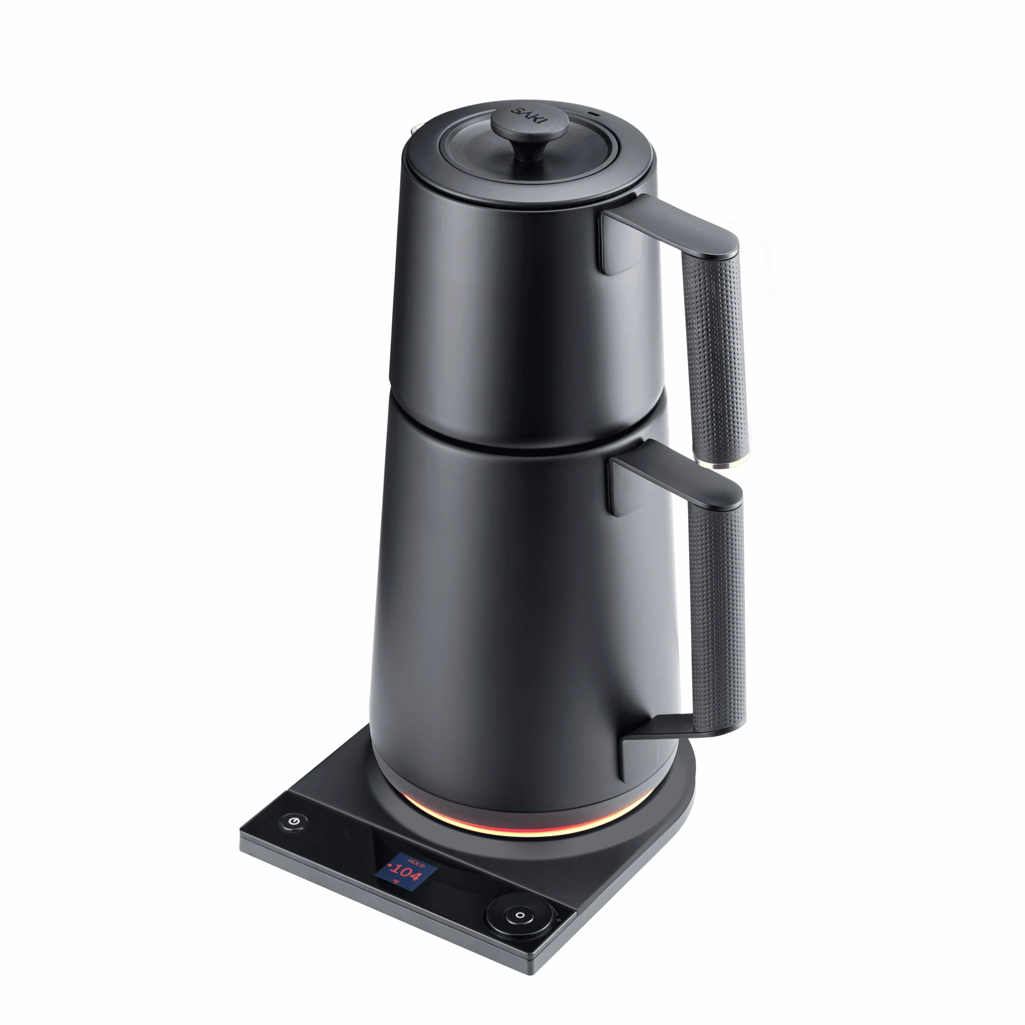 SAKI Turkish Tea Maker Machine Pro, Electric Double-Pot Teapot 1.75L 120V, 120 Min Keep-Warm, Stainless Steel BPA-Free, Auto Shut-Off & Boil-Dry, LED Brew Ring