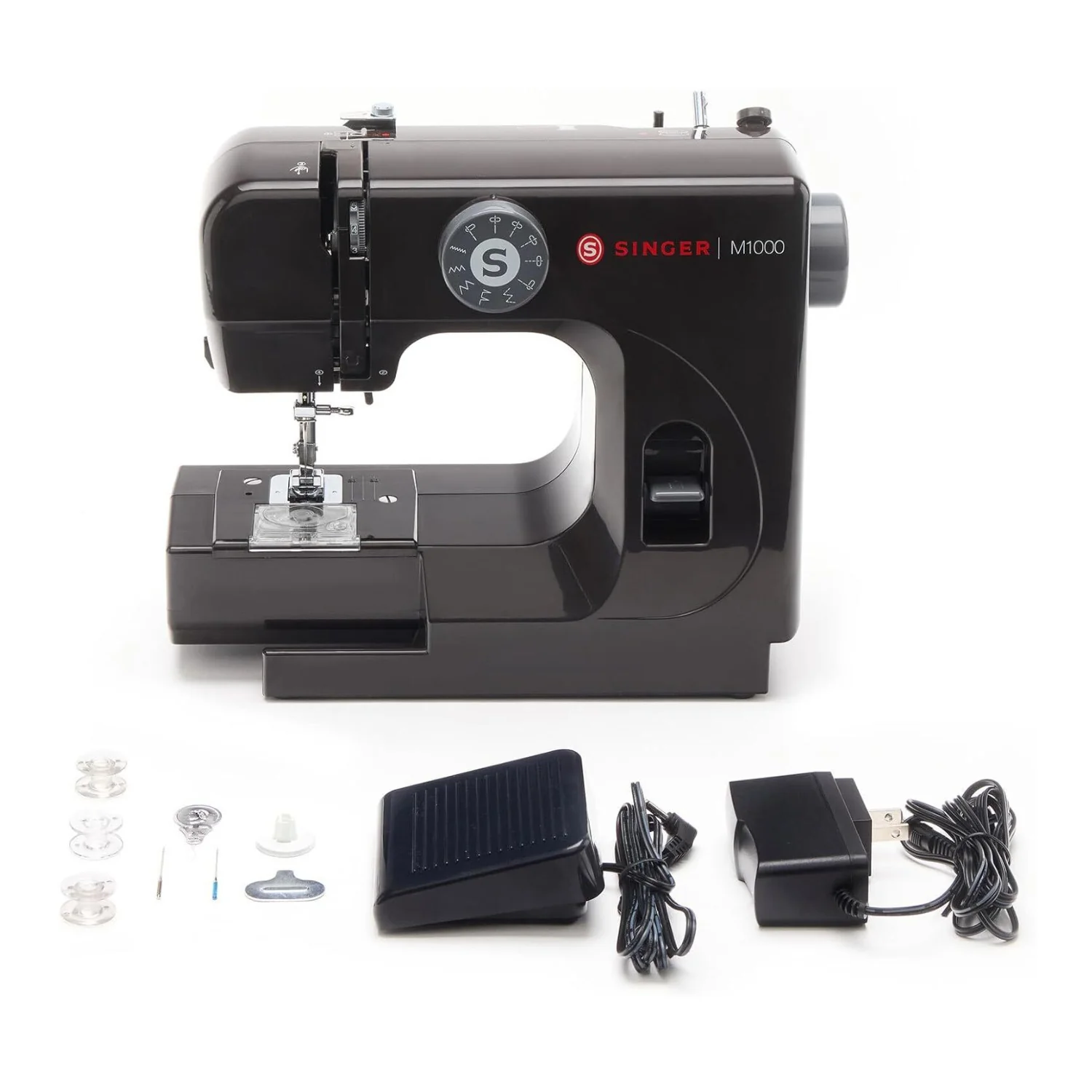 SINGER M1000 Mending Machine with 32 Stitch Applications and LED Light (Black)