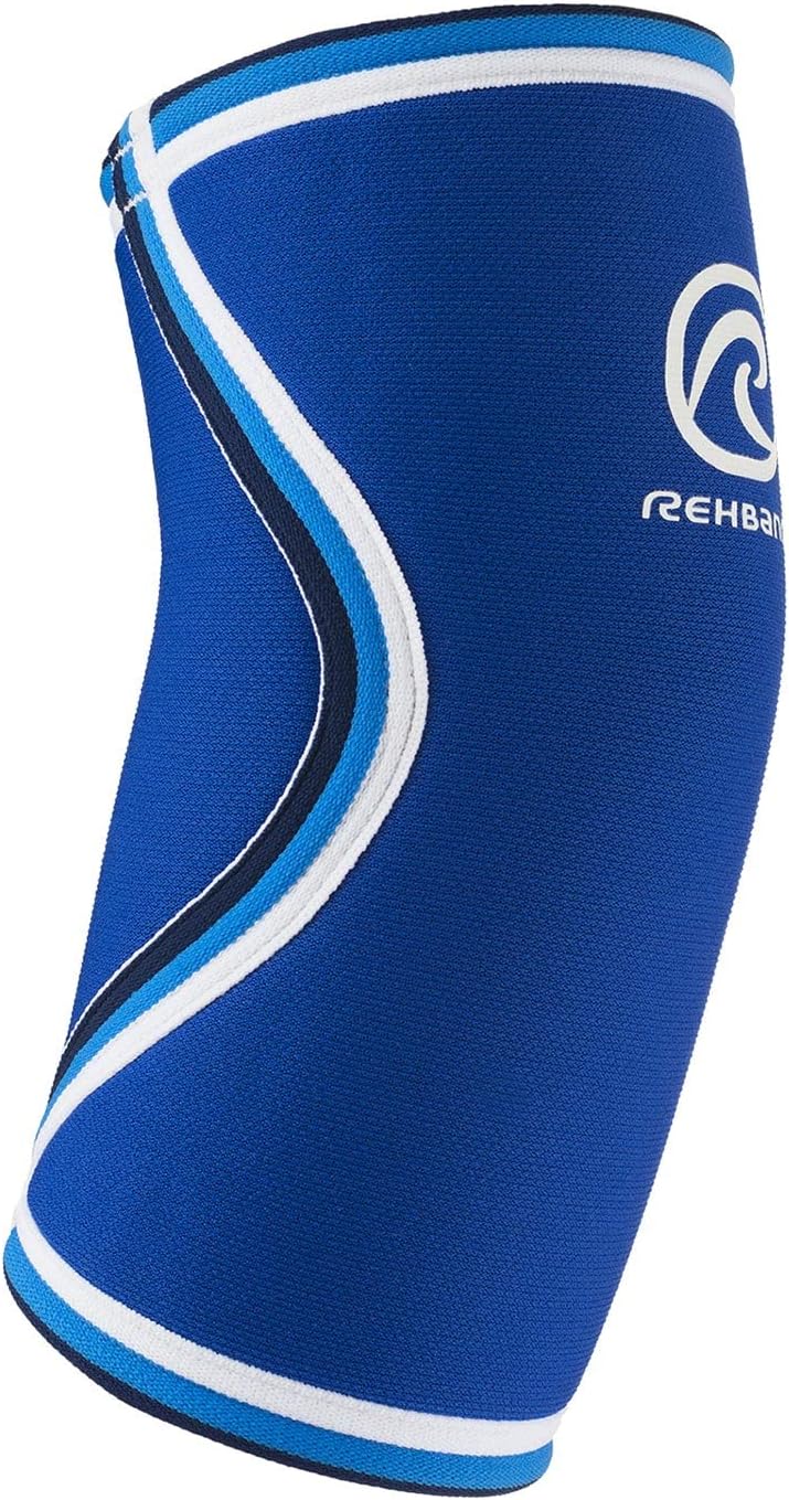 Rehband Rx Original Elbow Sleeve, 1 Piece, Elbow Support 5mm Neoprene, Fitness Workout Compression Sleeve, Support Elbow Joint and Muscles