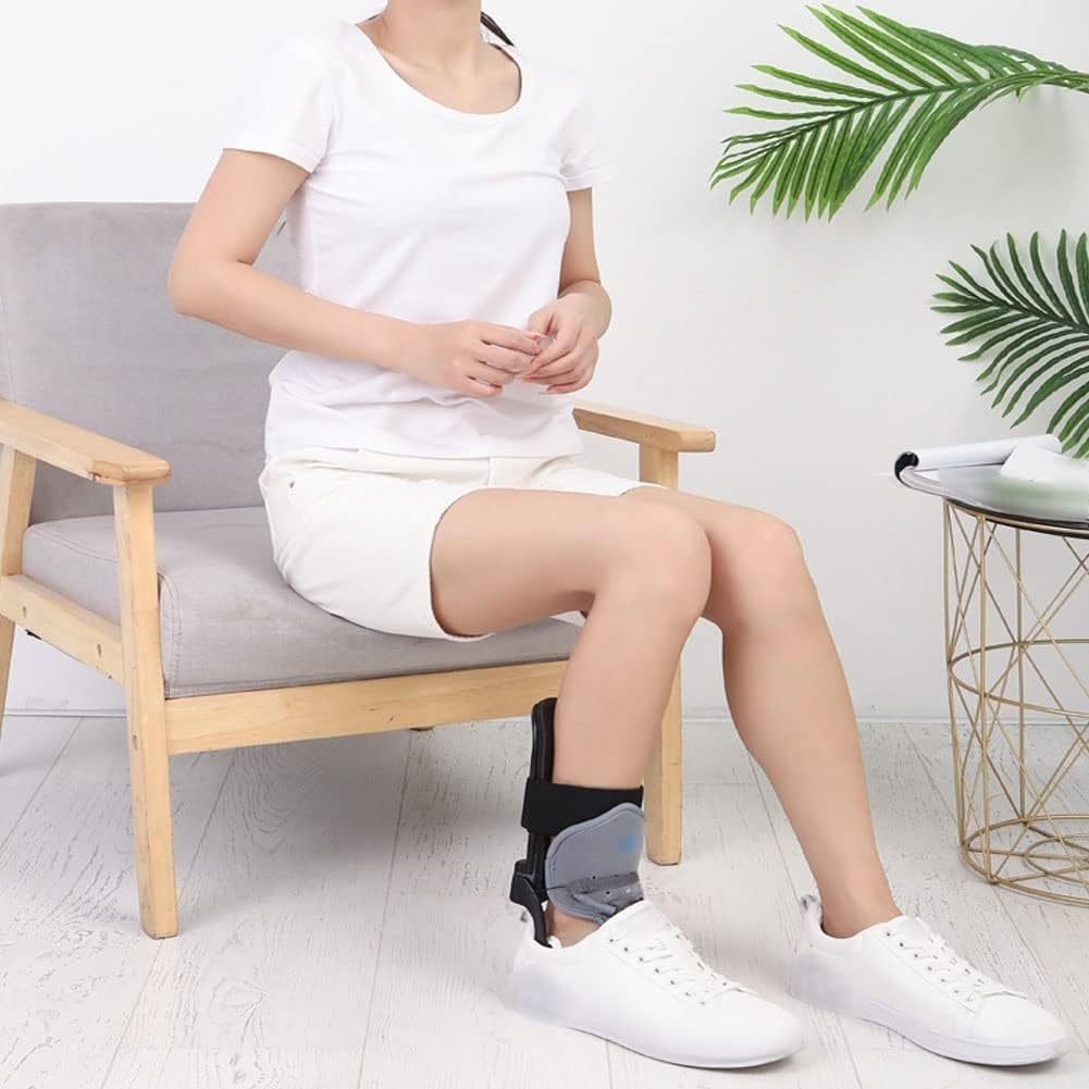 Foot Drop Orthosis Plantar Fasciitis Splint Foot Ankle Braces Knob Adjustment Adjustable Elastic Breathable Perforated Lining for Arch Foot Pain Effective Relief From Plantar Fasciitis (Color : Left