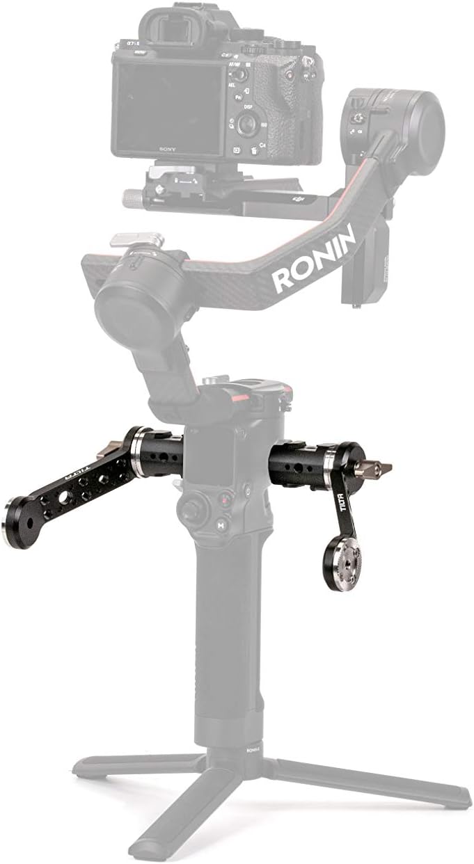 Tilta Adjustable NATO Rail Extender Arms | Compatible with RS4 PRO / RS4 / RS3 PRO | Additional Points for Gimbal, Compatible with Any Handle That Connects via Rosette