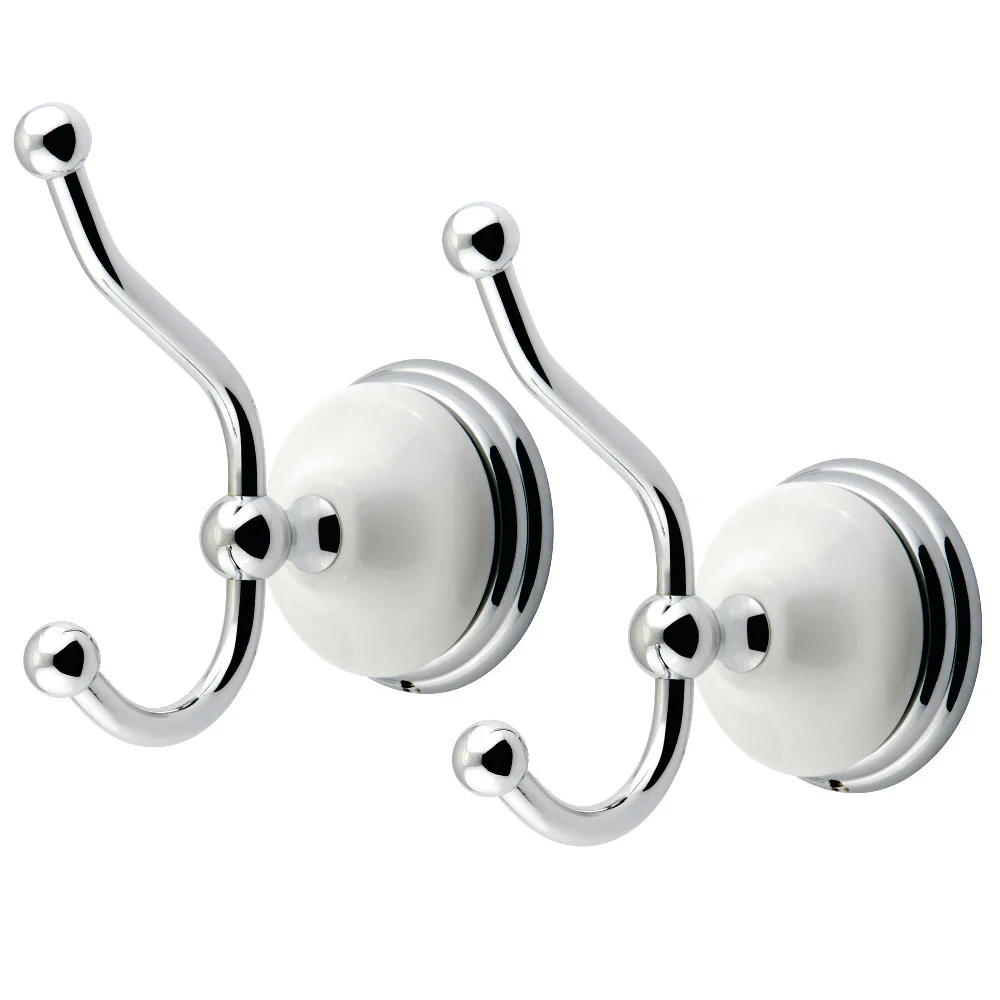 Kingston Brass Victorian 2-Piece Robe Hook, Polished Chrome (BAK1117C)