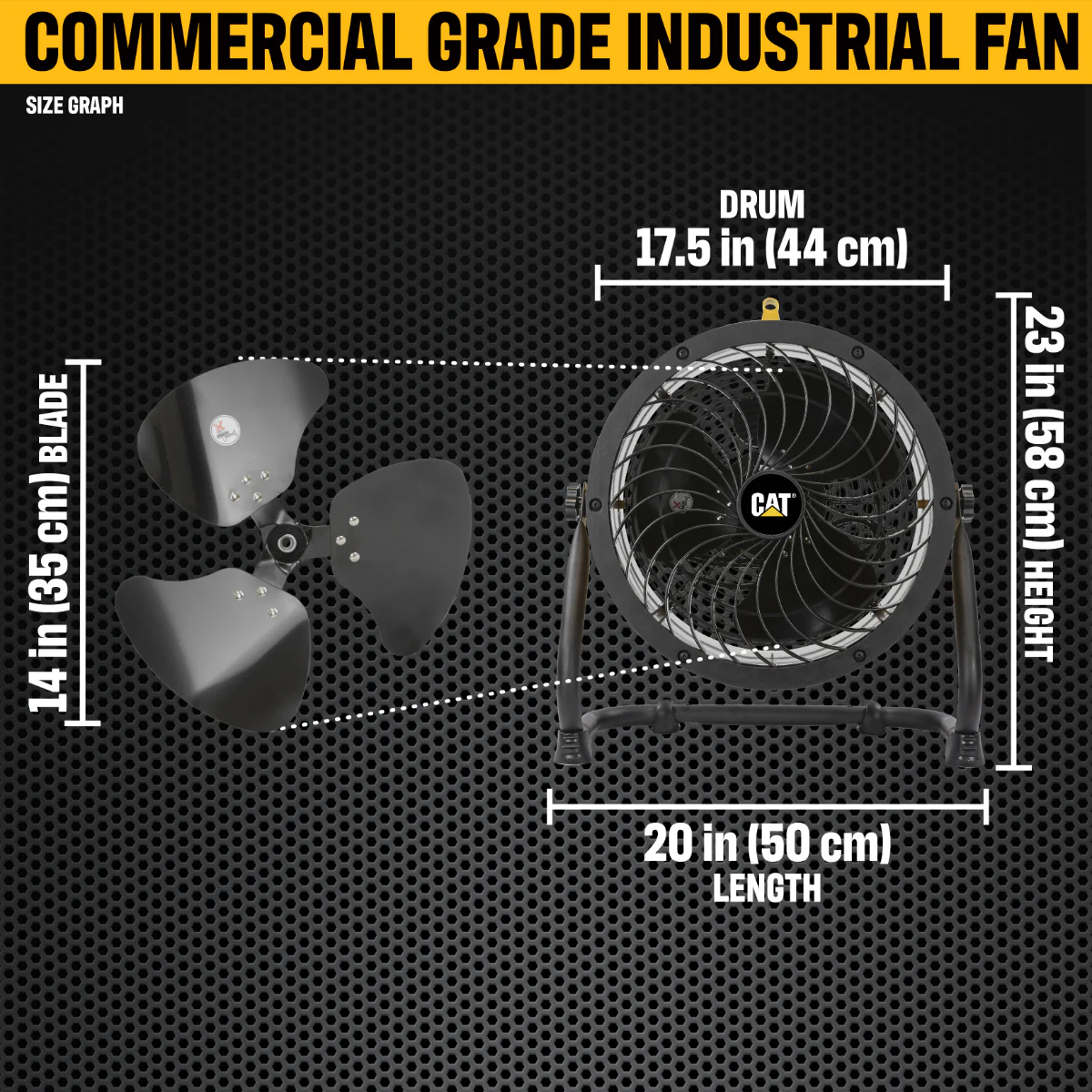 Caterpillar 14-In. High Velocity Drum Fan