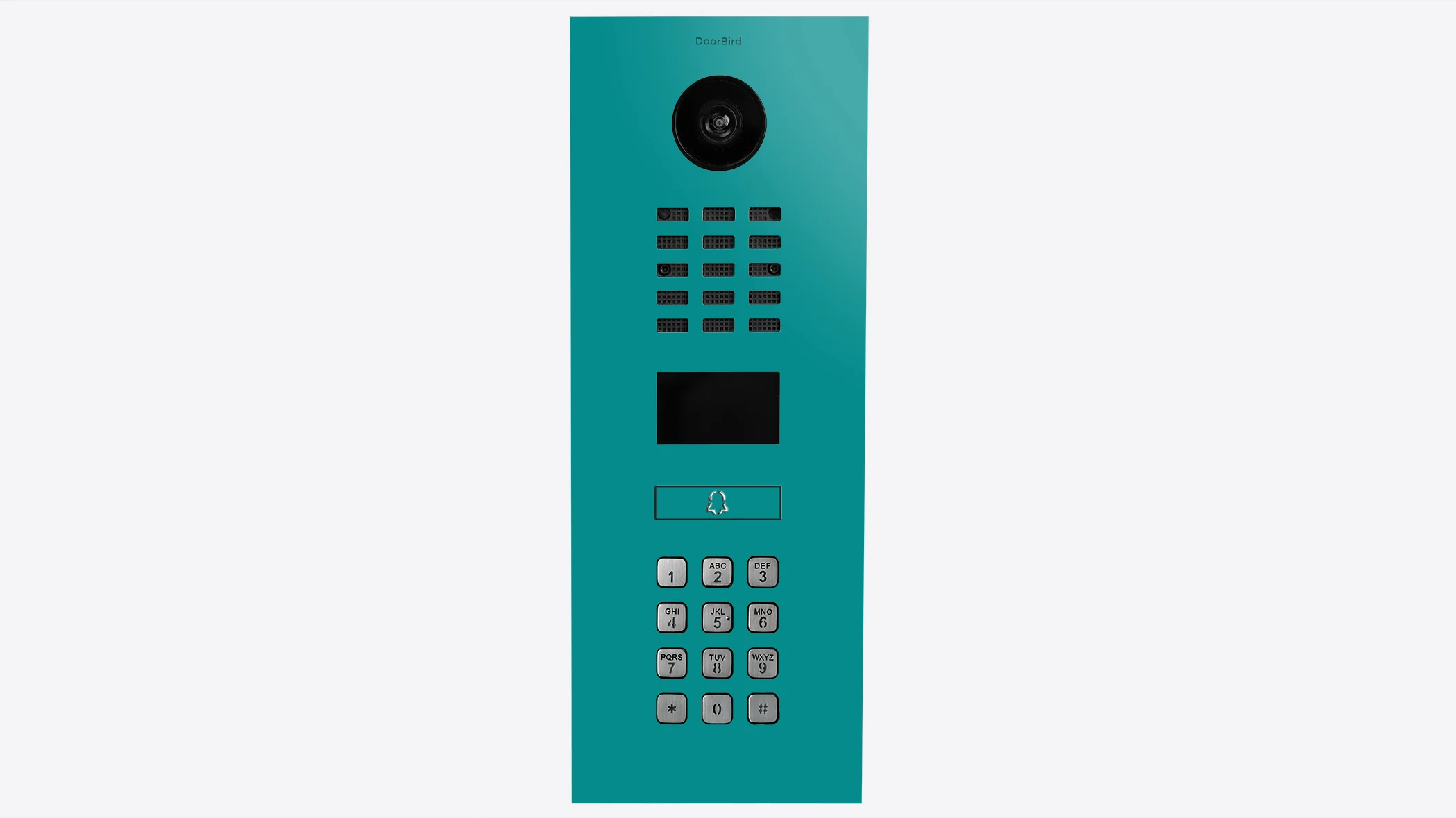 DoorBird D2101KV IP Video Intercom, 1 Call Button in Turquoise Blue, RAL 5018