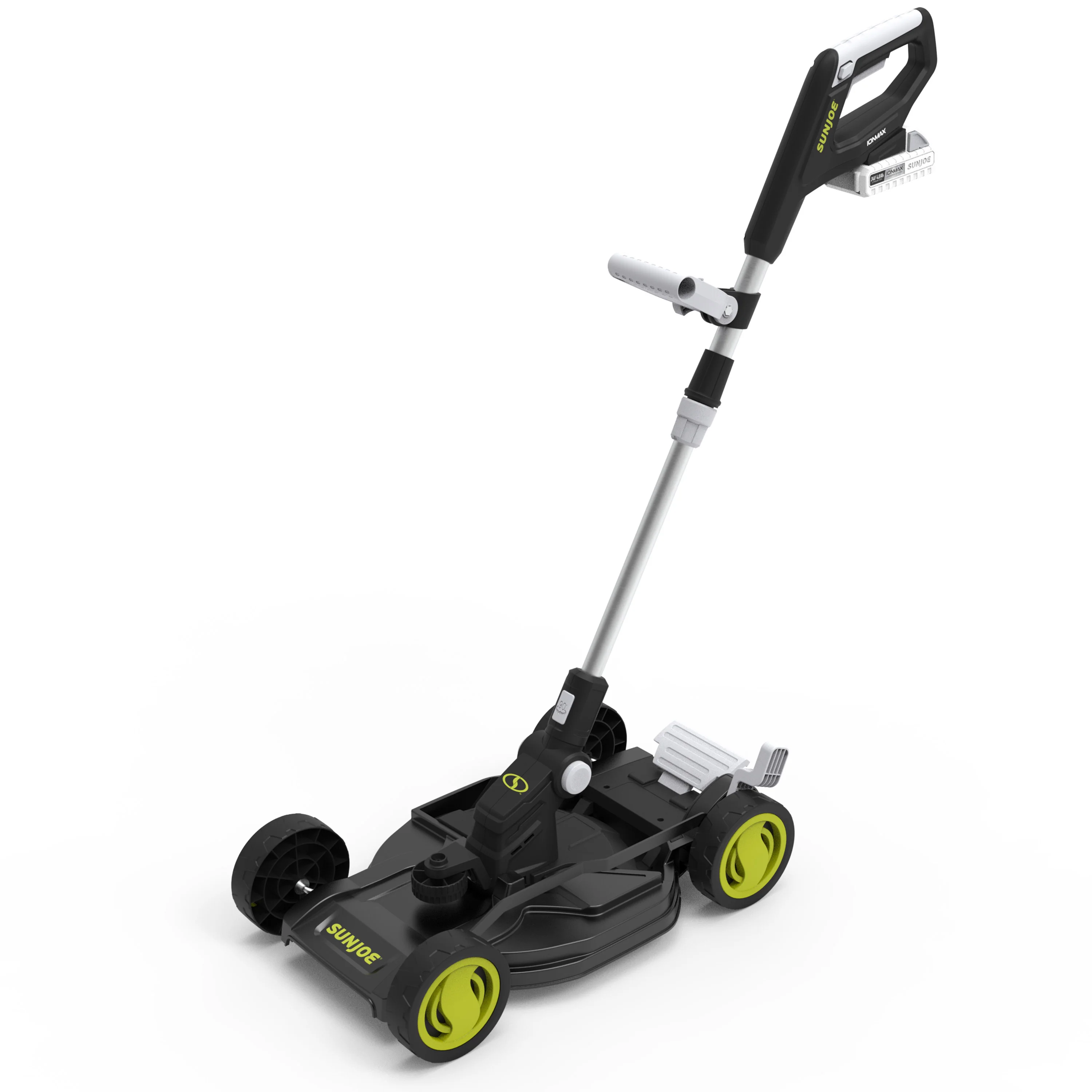 Sun Joe 24V-MTE-LTE 24-Volt* Cordless 3-in-1 Lawn Mower + String Trimmer + Edger | 5-Position Height Adjustment & Telescopic Pole | W/ 2.0-Ah Battery + Charger