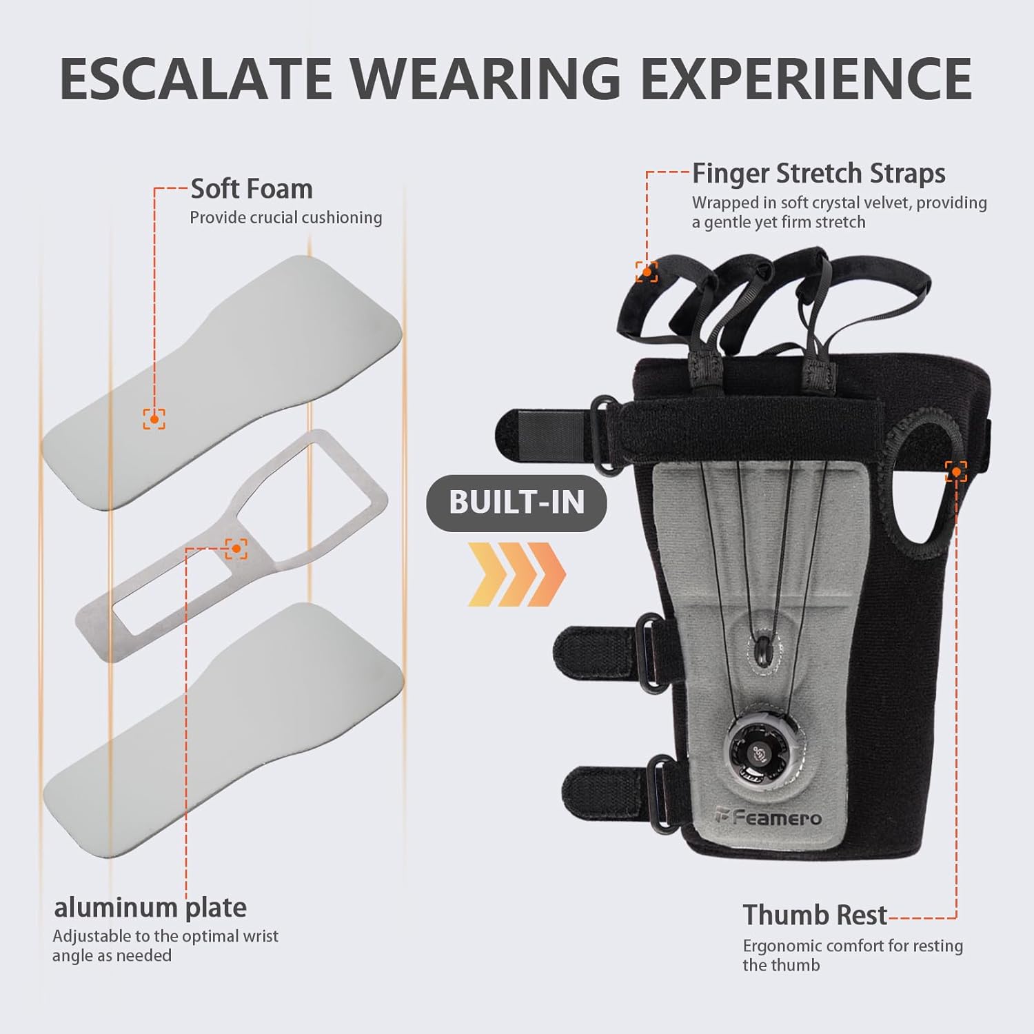 Radial Nerve Palsy Splint with Knob, Adjustable Dynamic Wrist Drop Brace for Finger Extension, Saturday Night Palsy, Crutch Palsy, MCP Arthroplasty, and Stroke Recovery (Right, L/XL)