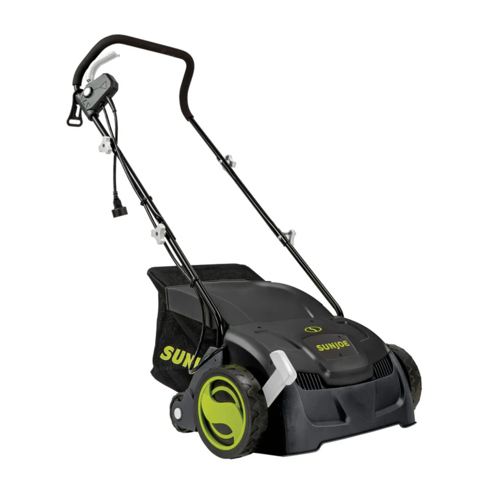 Sun Joe AJ801E 12 Amp Electric Lawn Dethatcher and Scarifier with Collection Bag
