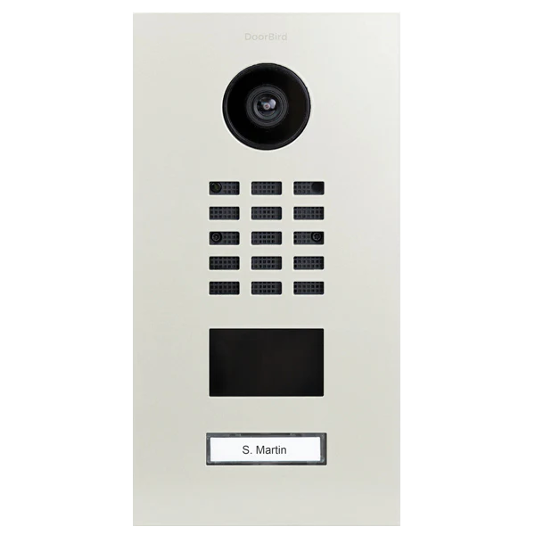 DoorBird D2101V IP Video Door Station, 1 Call Button in Pure White, RAL 9010