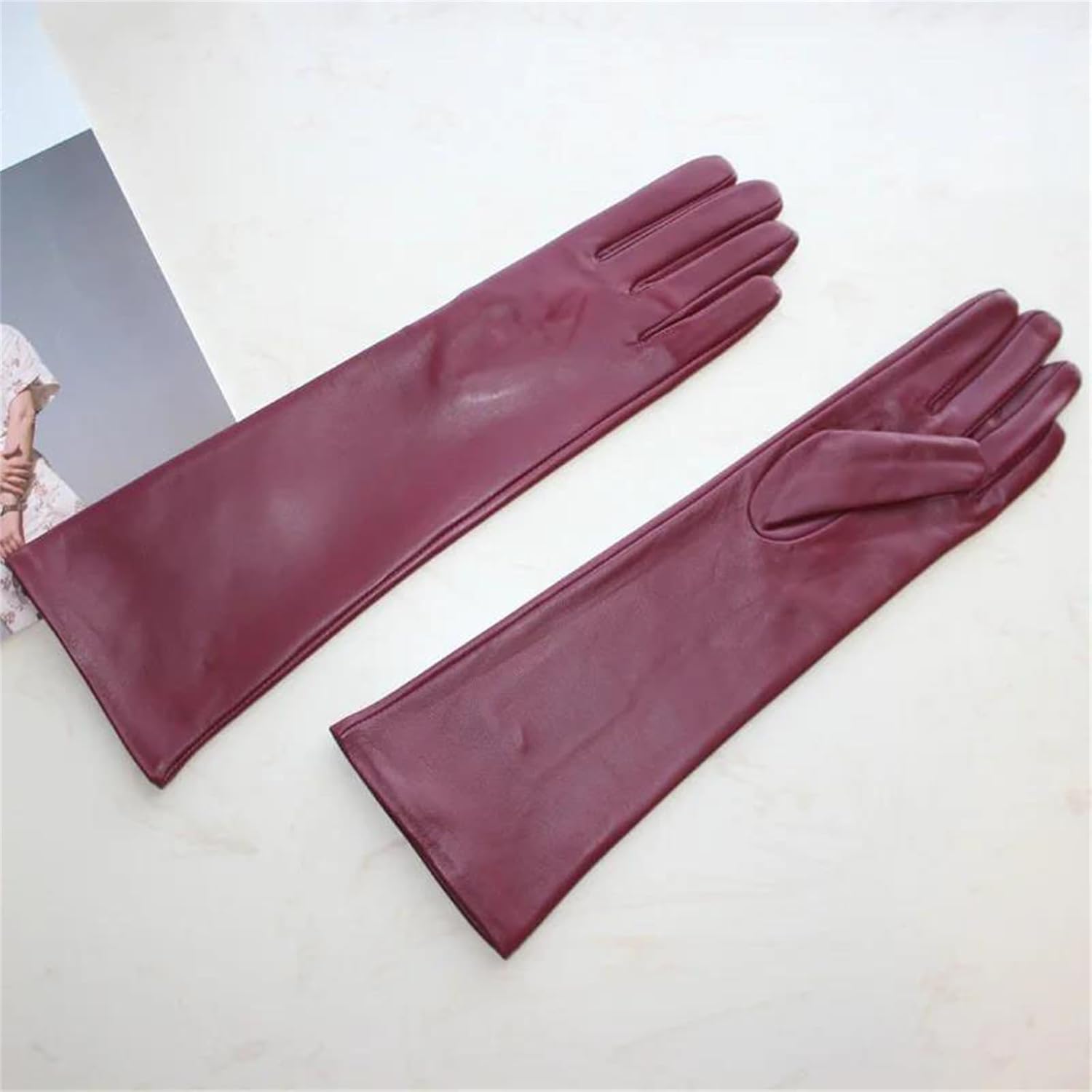 Women's Elbow Length Gloves Classic Long Opera Style With Touchscreen Capability And A Smooth Thin Lining For Elegant Wear