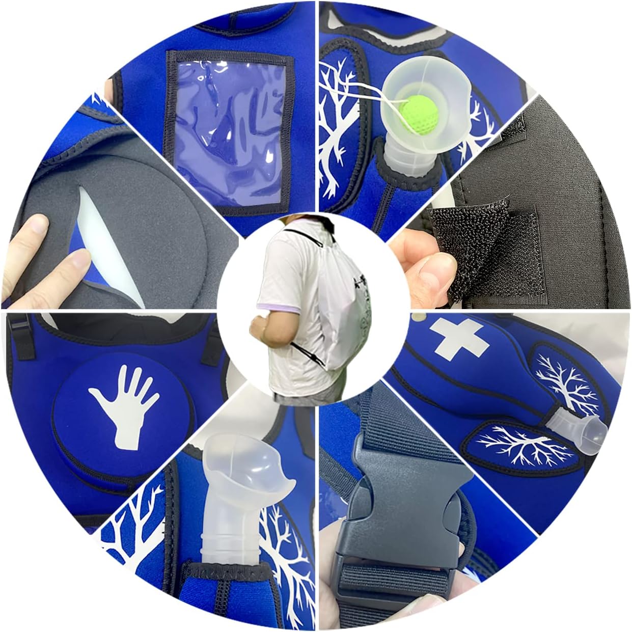 Anti Choking Obstruction Trainer Vest - Heimlik Practice Training Model Education for Nurse & Student First Aid Teaching Accessories (Small for Kid)