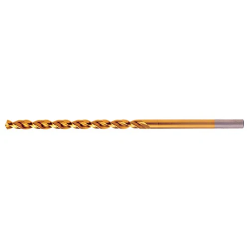 #12 RHS / RHC HSS-CO 8% (M42) 135 Degree Split Point Q-Cobalt Wide Land Parabolic Taper Length Drill - TiN