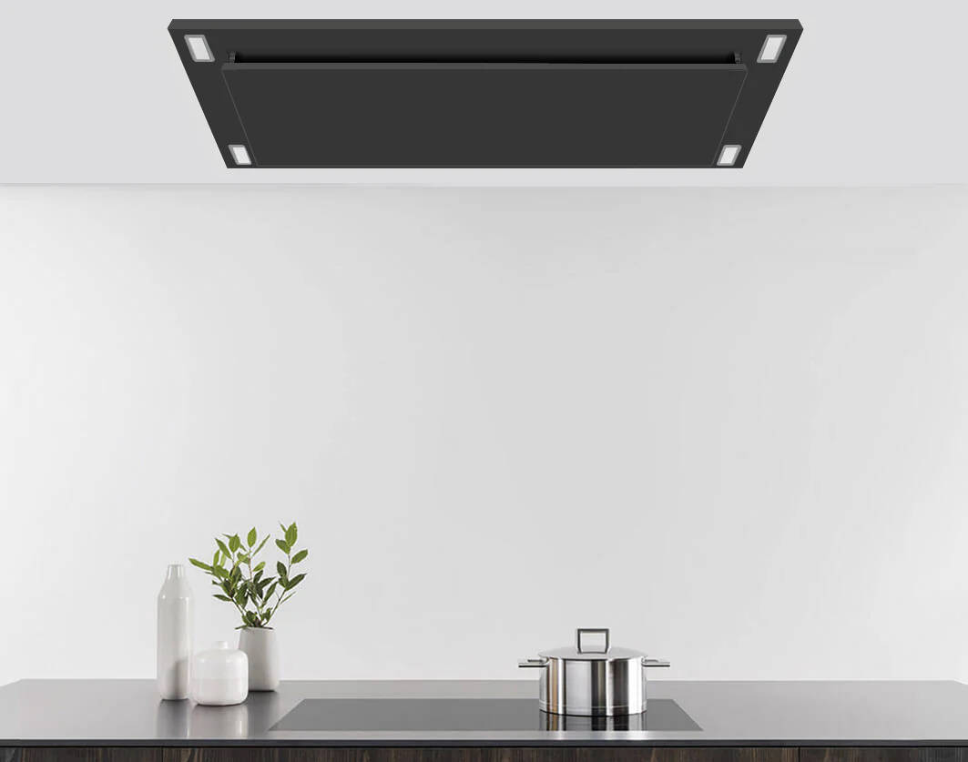 Victory Sunset 38.5-Inch CFM Black Flush Ceiling Range Hood in Black (Sunset-BK)
