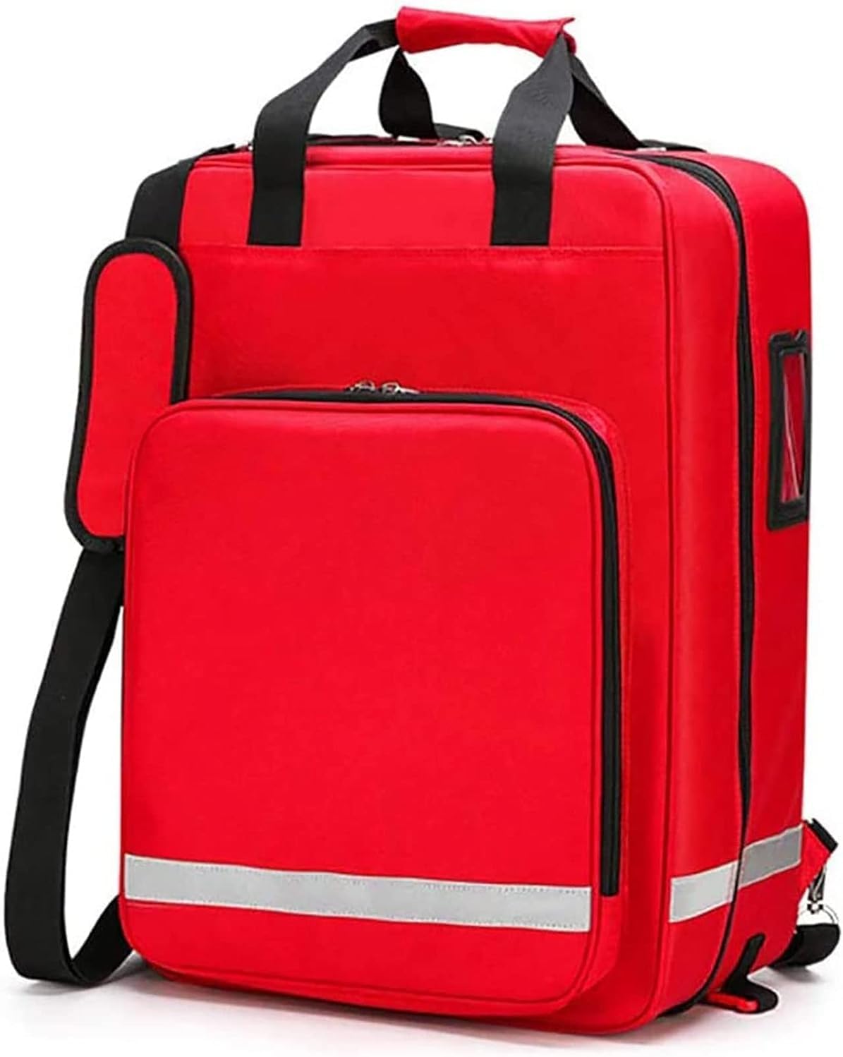 First Aid Backpack, Emergency Responder Trauma Bag Empty, Large Capacity Medical Back Pack, with Detachable Trolley, for Outdoor Hiking, Backpacking, Camping, Traveling