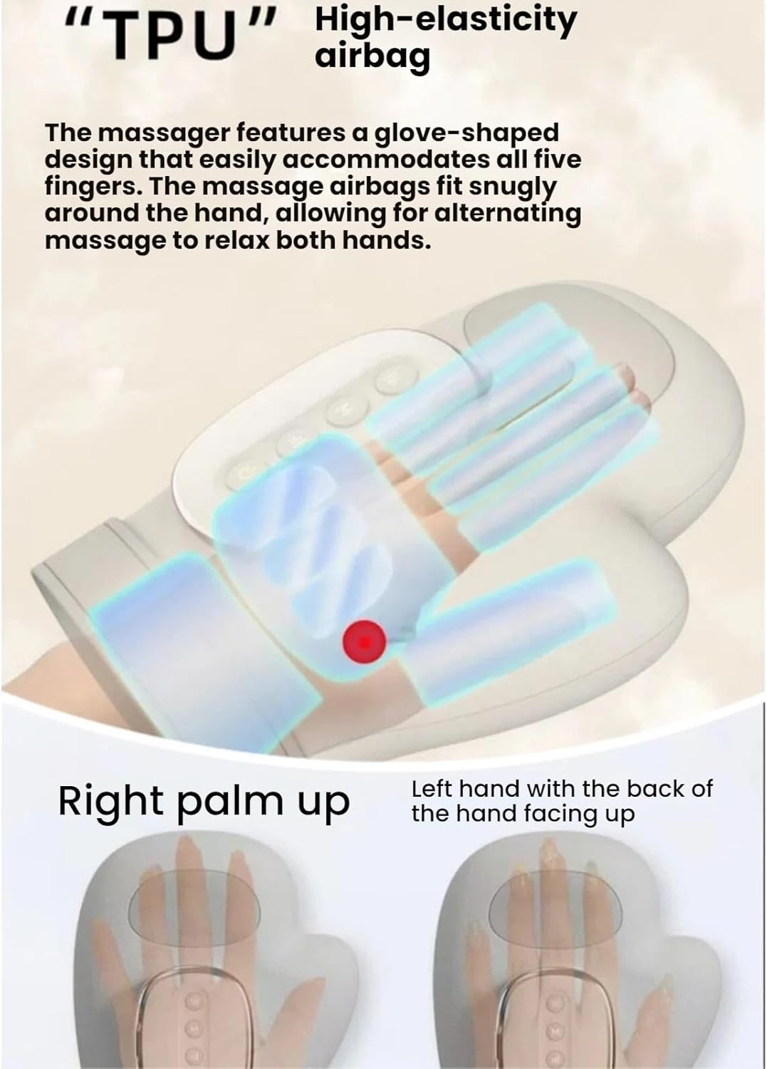 Hand Massager with Heat and Compression,Hand Massager Glove, Helps Soothe Hands Fatigue, Carpal Tunnel and Arthritis Discomfort,3 Modes, 5 Gears, Scheduled Shutdown