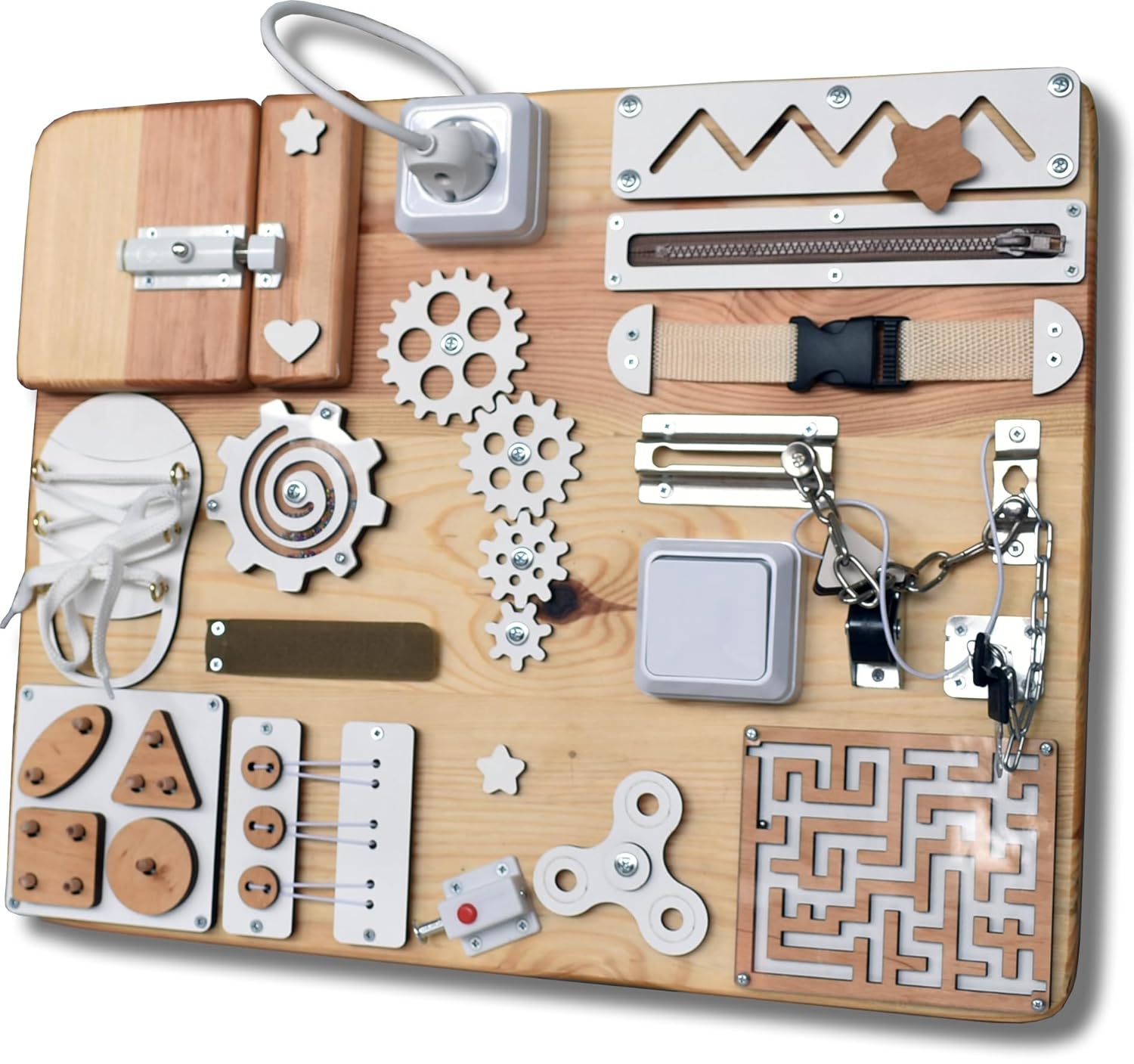 Fidget Toy Adult Dementia Activities, Occupational Therapy Gifts, Sensory Activity Busy Board, Alzheimer Down Syndrome Autism Wooden Toys