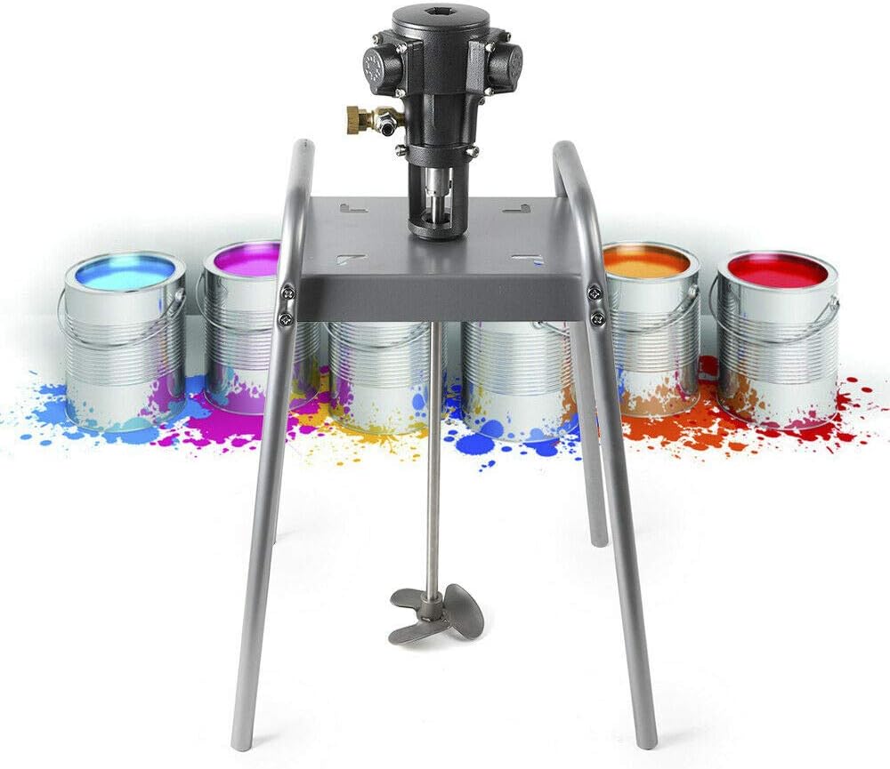 Pneumatic Paint Mixer - Stainless Steel Agitator with Impeller - Air Mixer for Efficient Ink, Coating & Paint Blending - Industrial Mixing Tool for Superior Performance