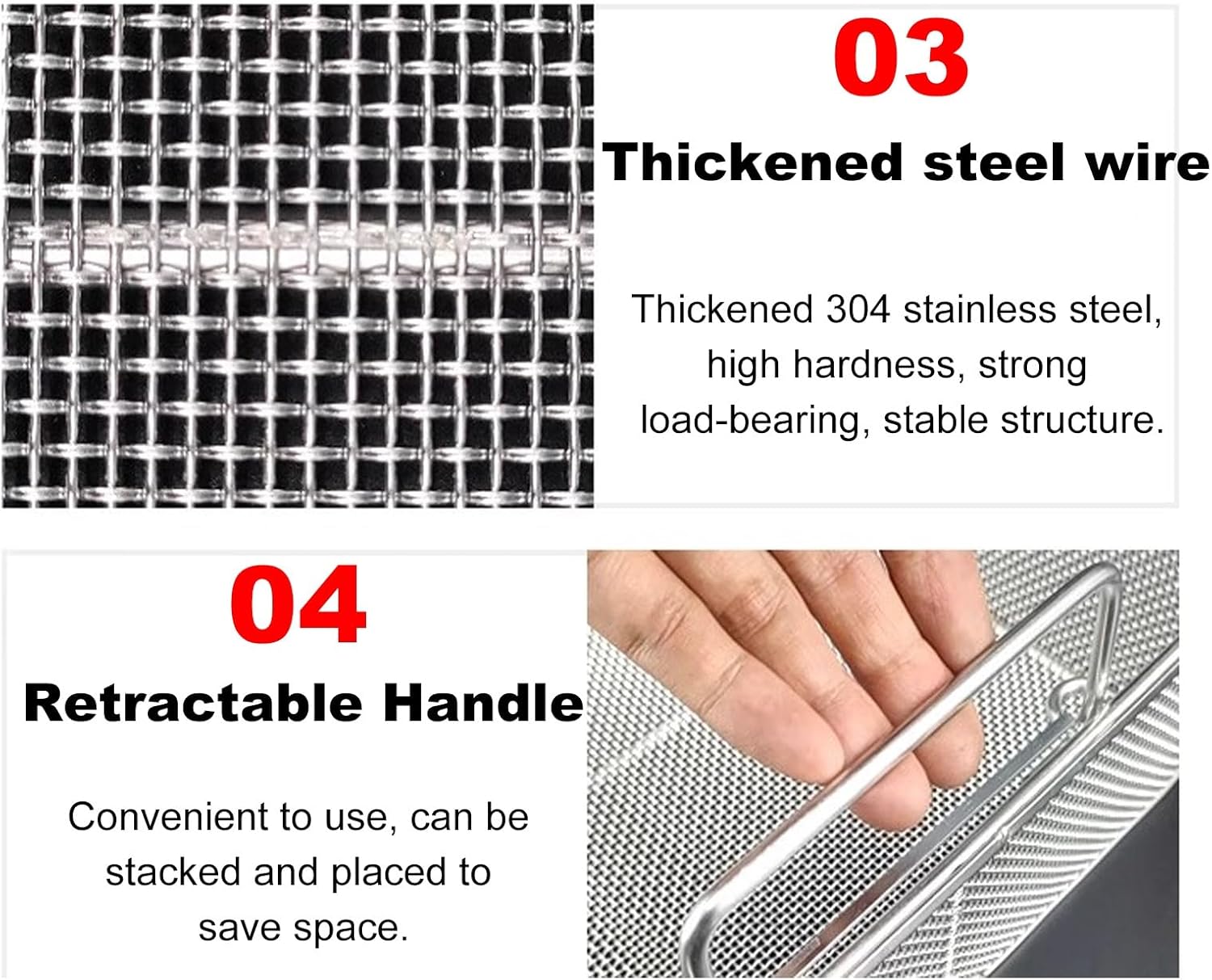 304 Stainless Steel Separate Lid Surgical Instrument Sterilization Basket, 0.16 Inch Mesh for Surgical Medical Dental Instruments(19.7in*11.8in*2.8in)